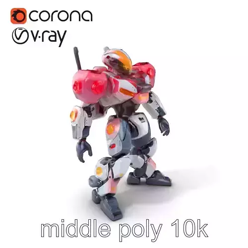 Luminous Combat Robot Tech Armor model pack