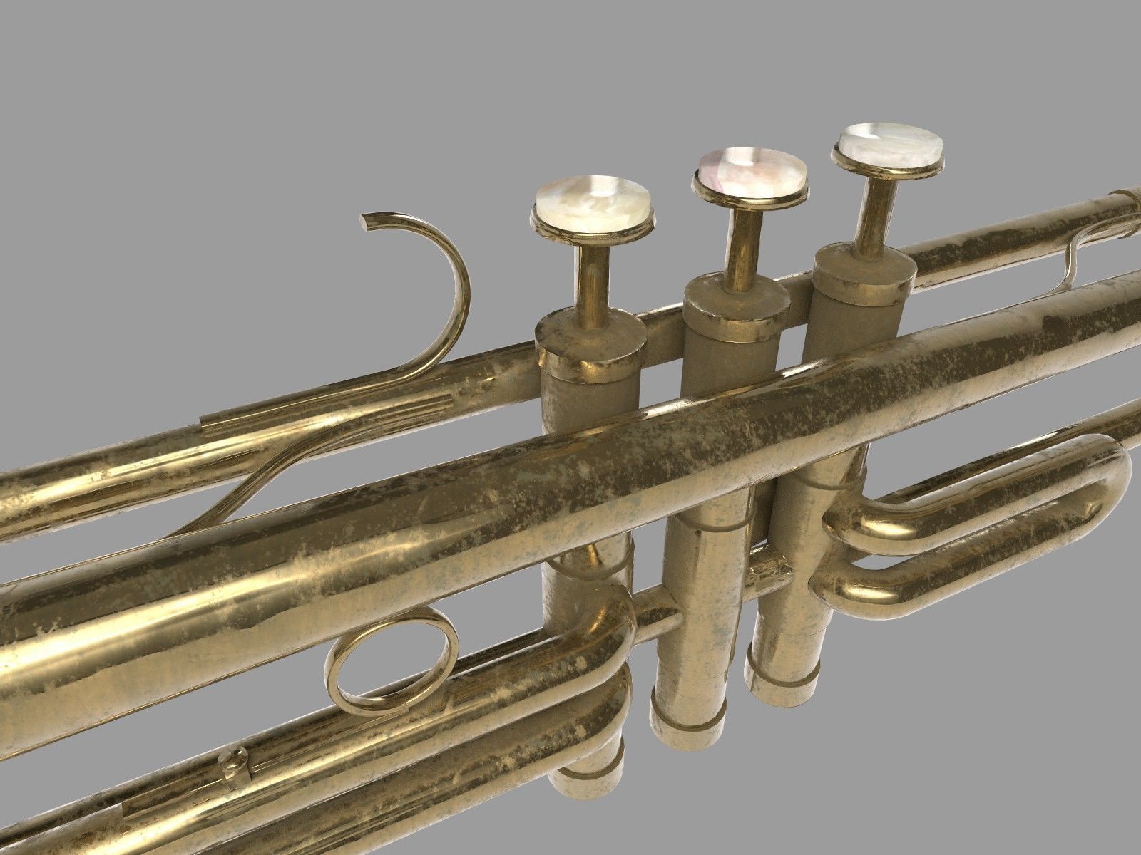 Trumpet brass 3D model_7