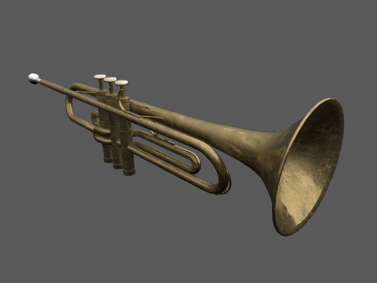 Trumpet brass 3D model_1