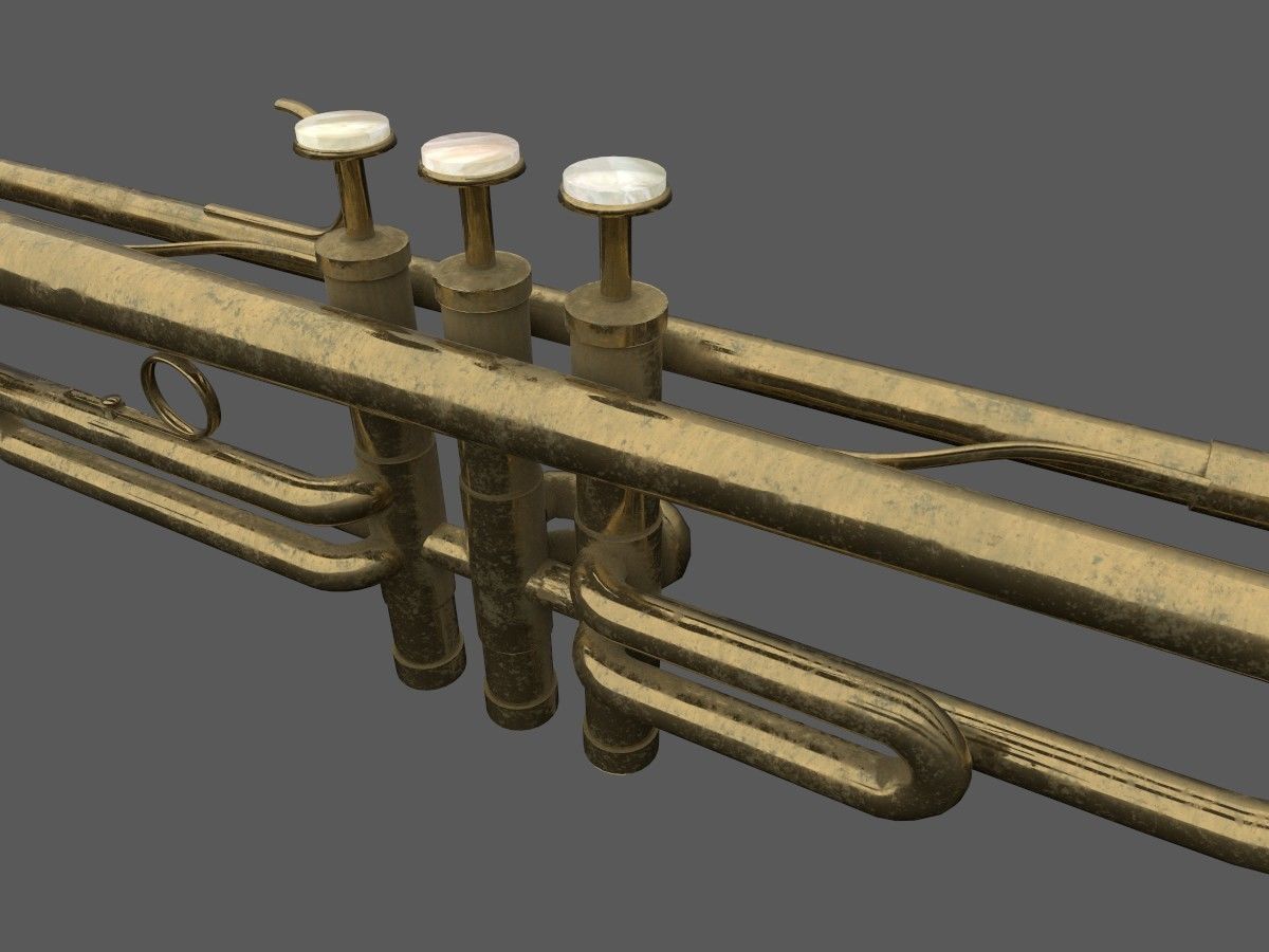 Trumpet brass 3D model_3