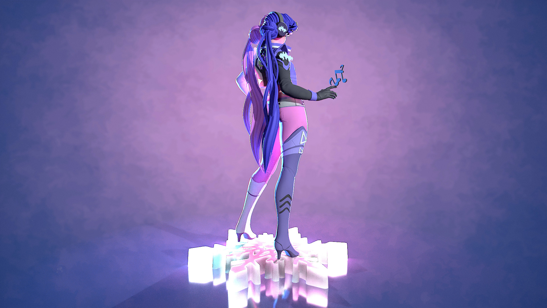 Luna Snow Mirae 2099 Marvel Rivals 3D print model_9