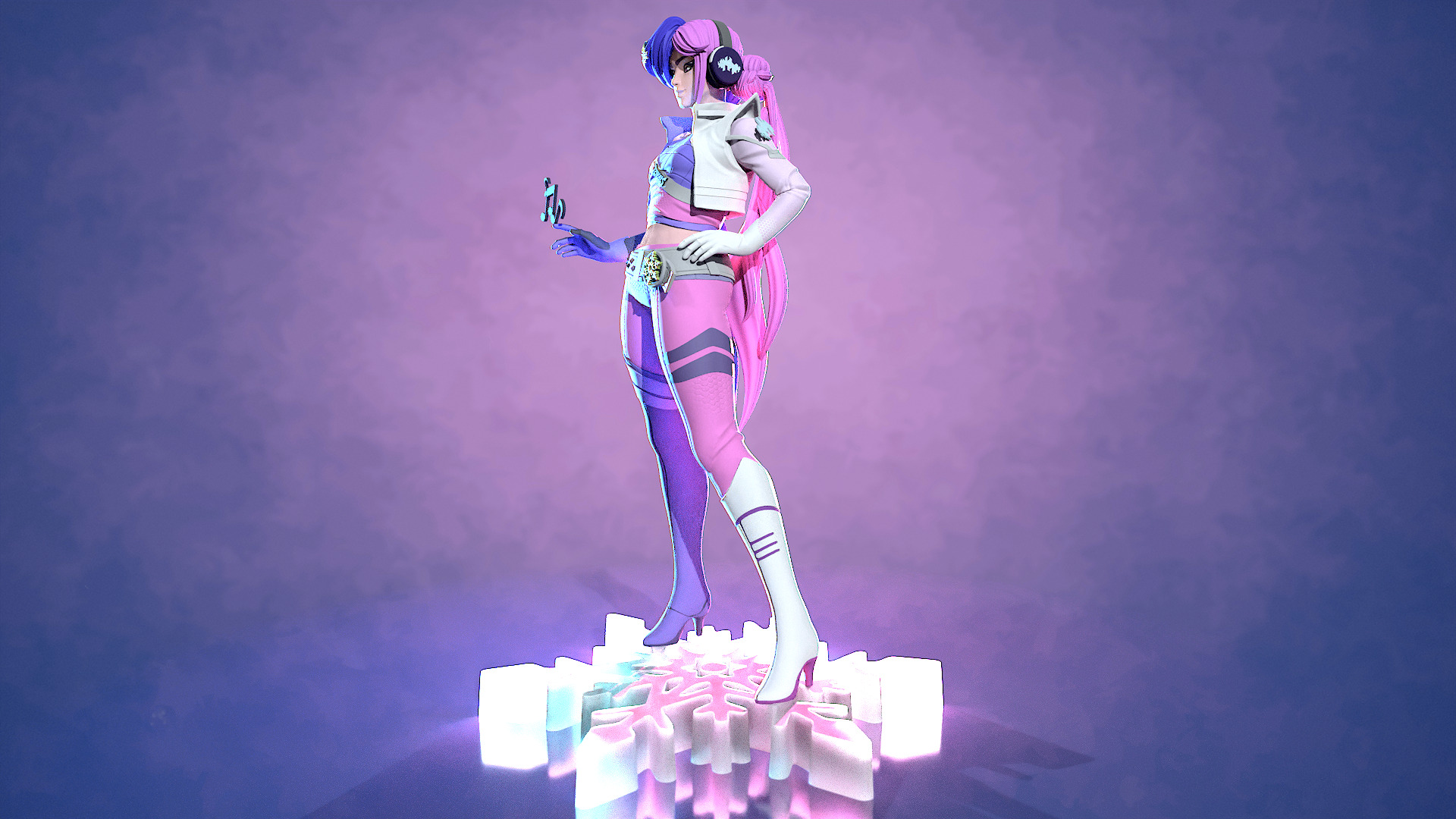 Luna Snow Mirae 2099 Marvel Rivals 3D print model_4
