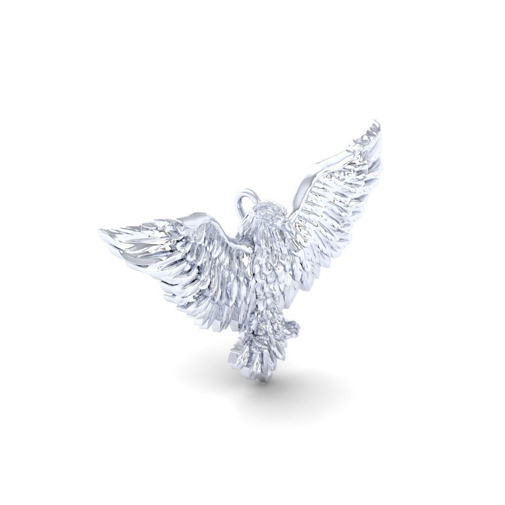 Eagle pendant 3D print model_3