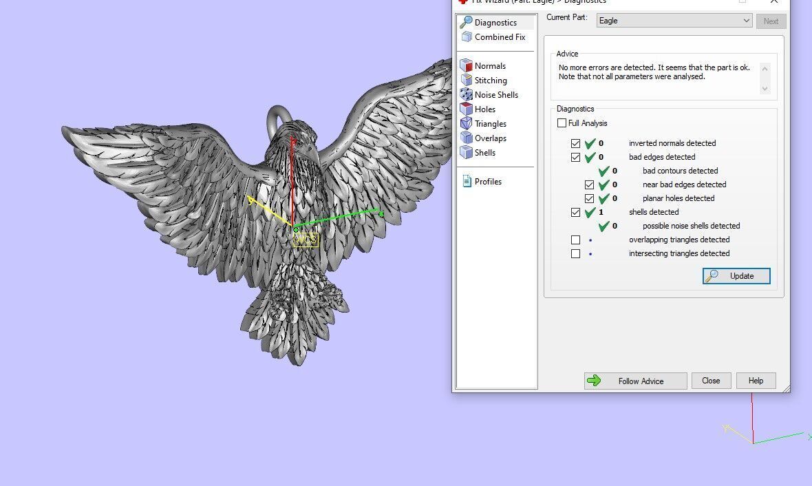 Eagle pendant 3D print model_7