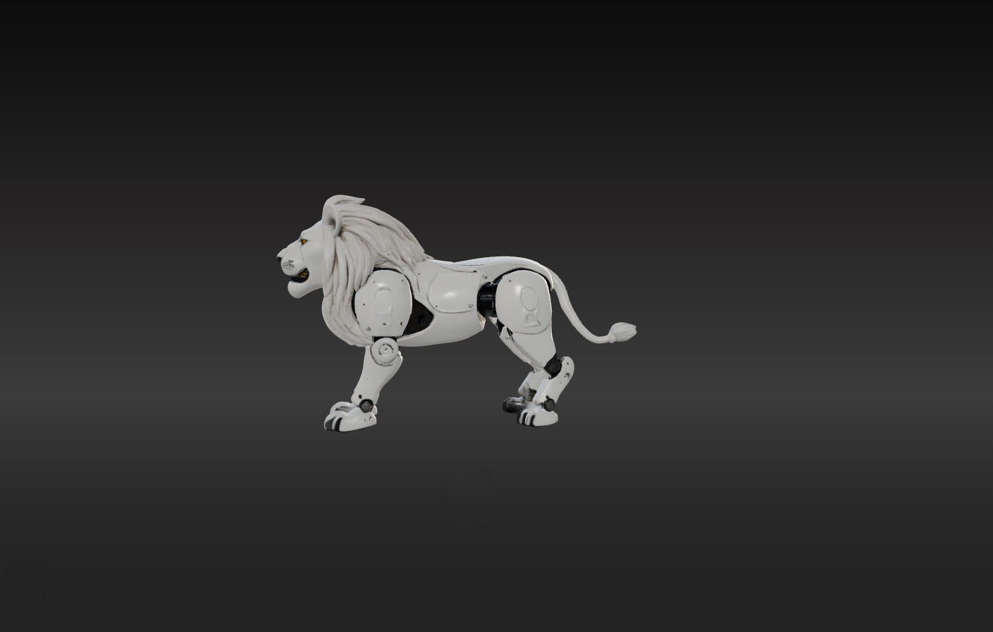 Cybernetic Lion The Future of the Wild Low-poly 3D model_1