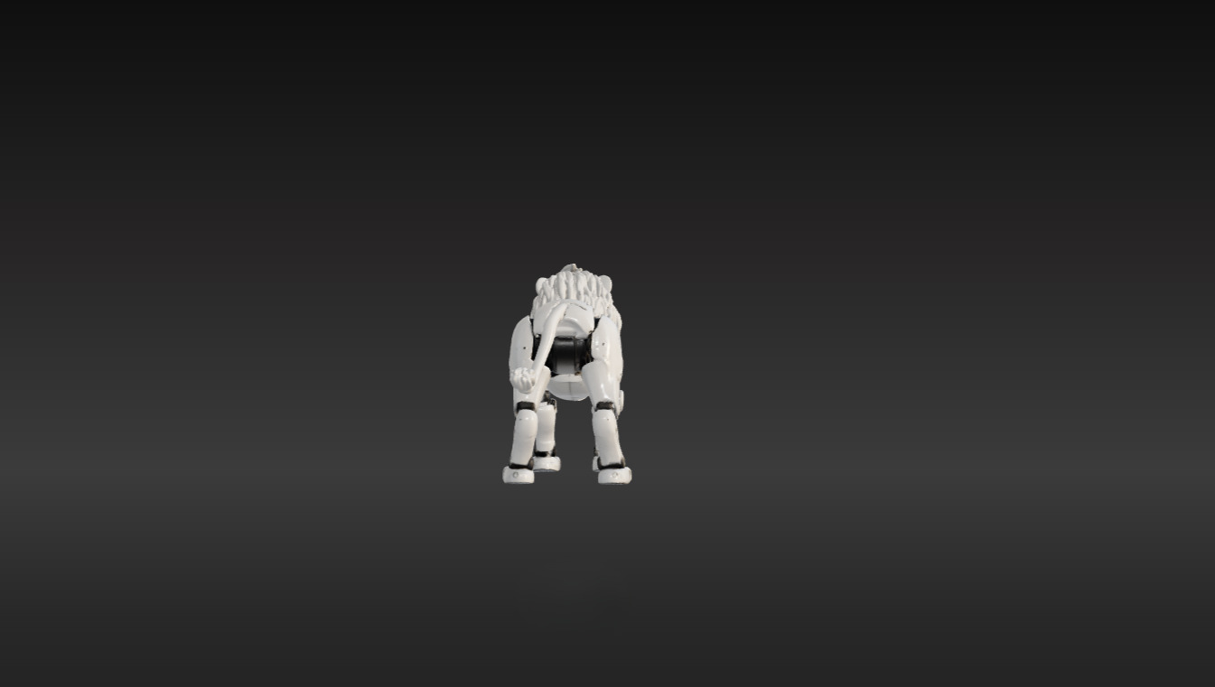 Cybernetic Lion The Future of the Wild Low-poly 3D model_4