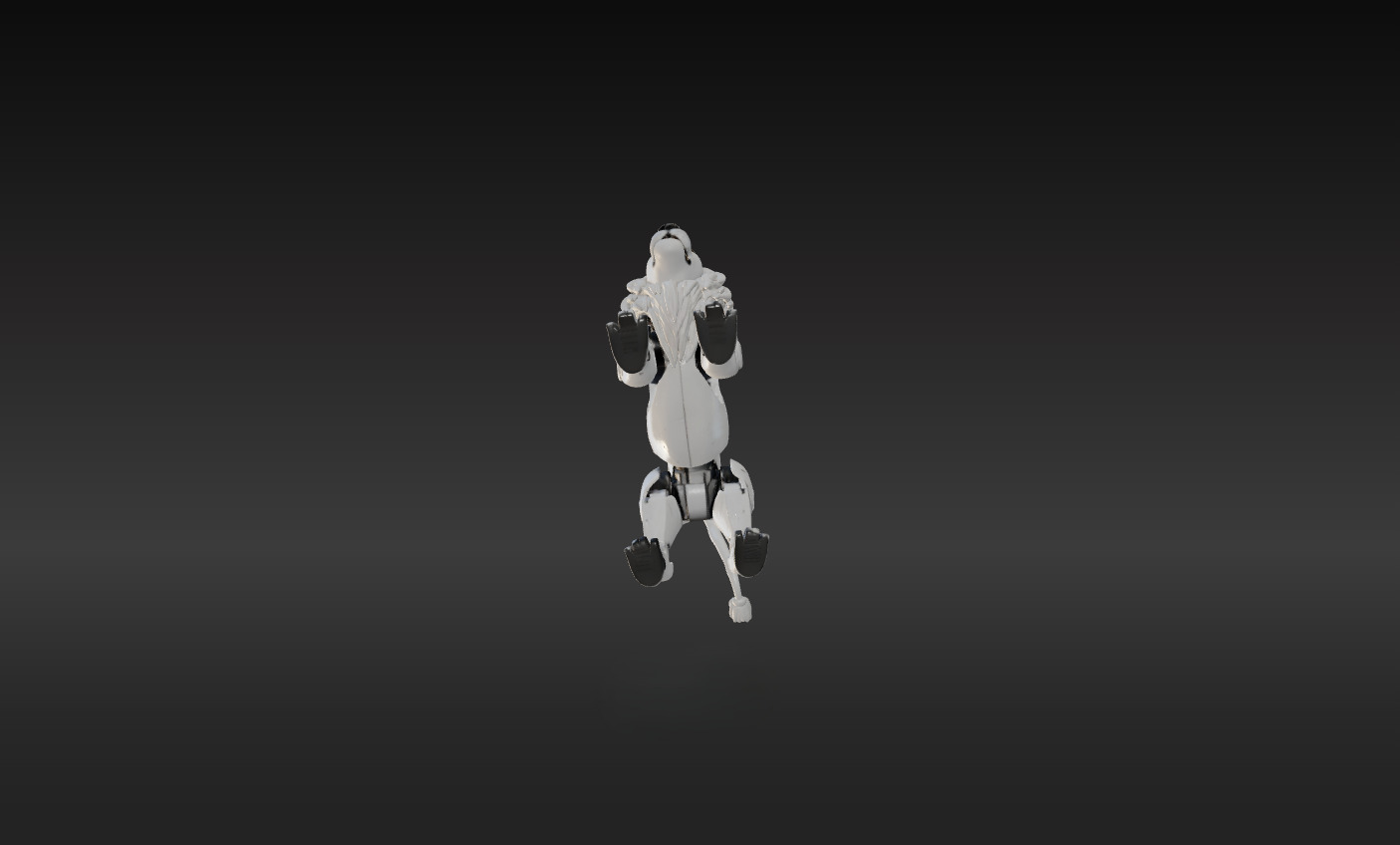 Cybernetic Lion The Future of the Wild Low-poly 3D model_5