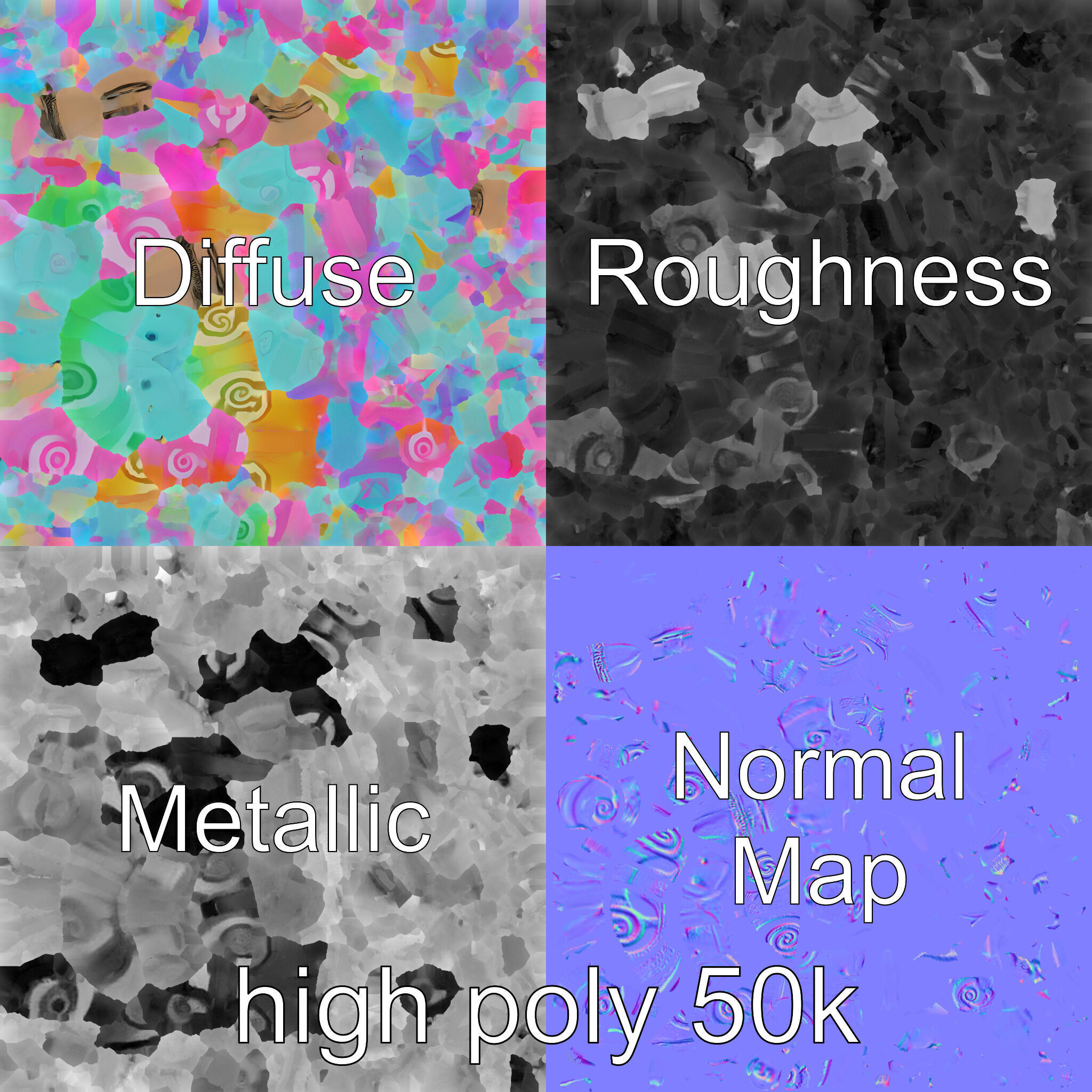 Celestial Ice Crystalline Staff model pack Low-poly 3D model_3