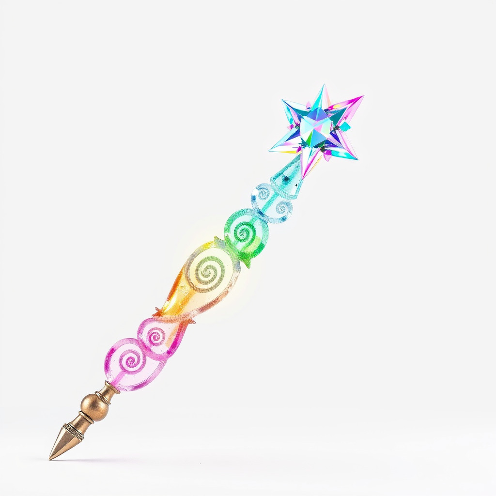 Celestial Ice Crystalline Staff model pack Low-poly 3D model_4