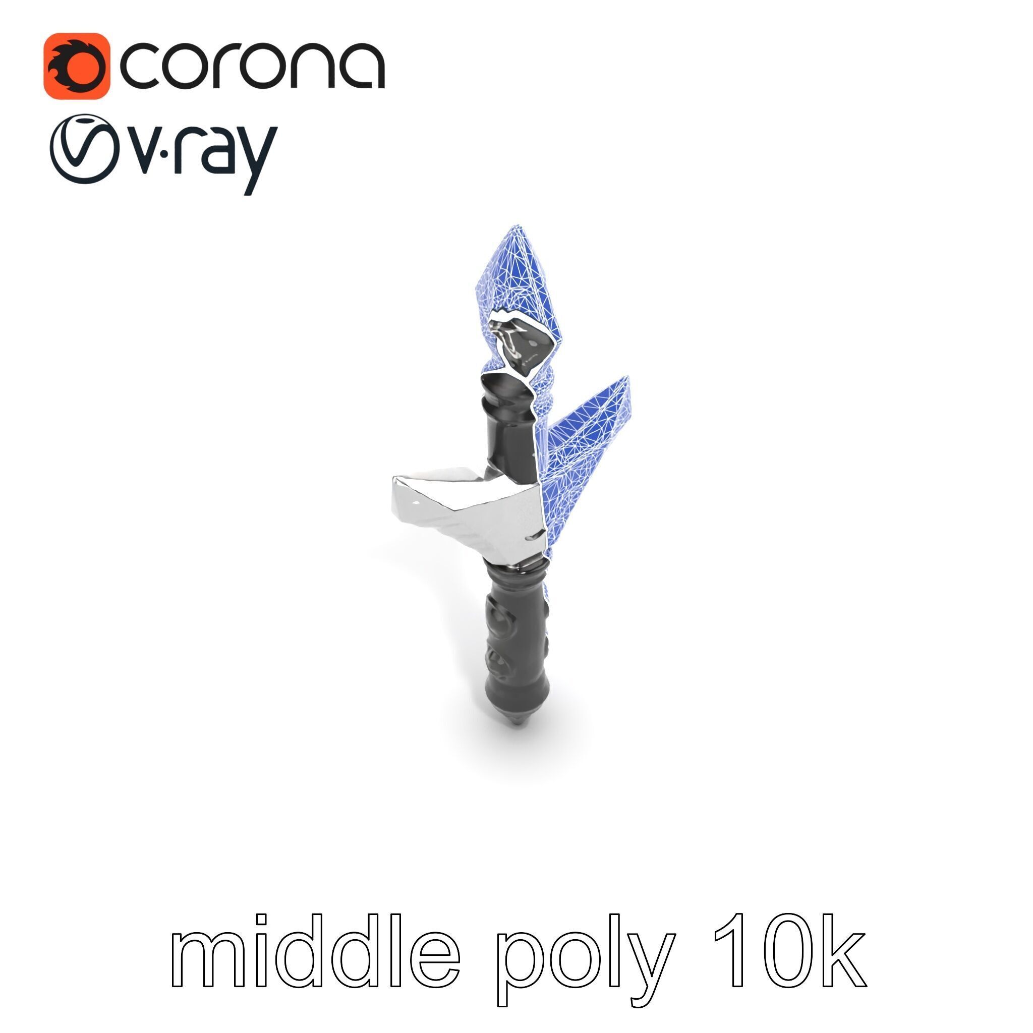 Celestial Obsidian Warlocks Wand model pack Low-poly 3D model_32