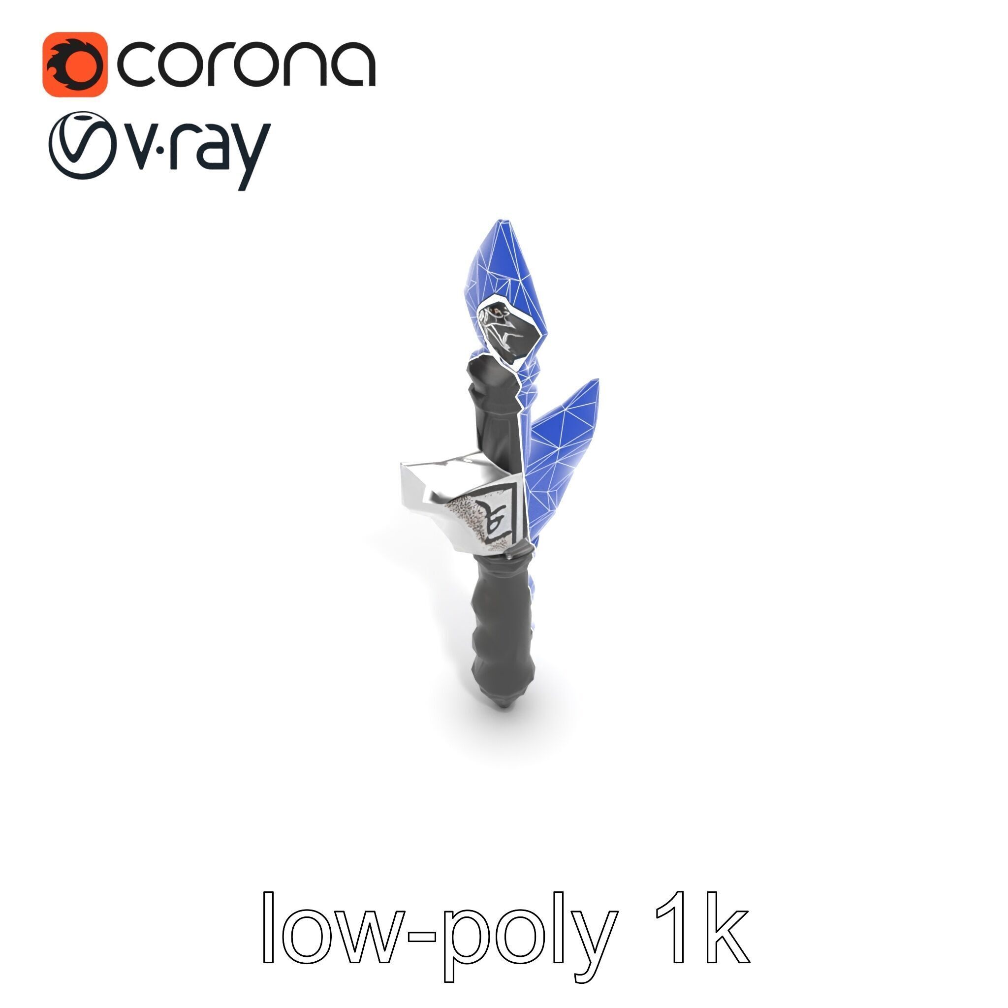 Celestial Obsidian Warlocks Wand model pack Low-poly 3D model_21