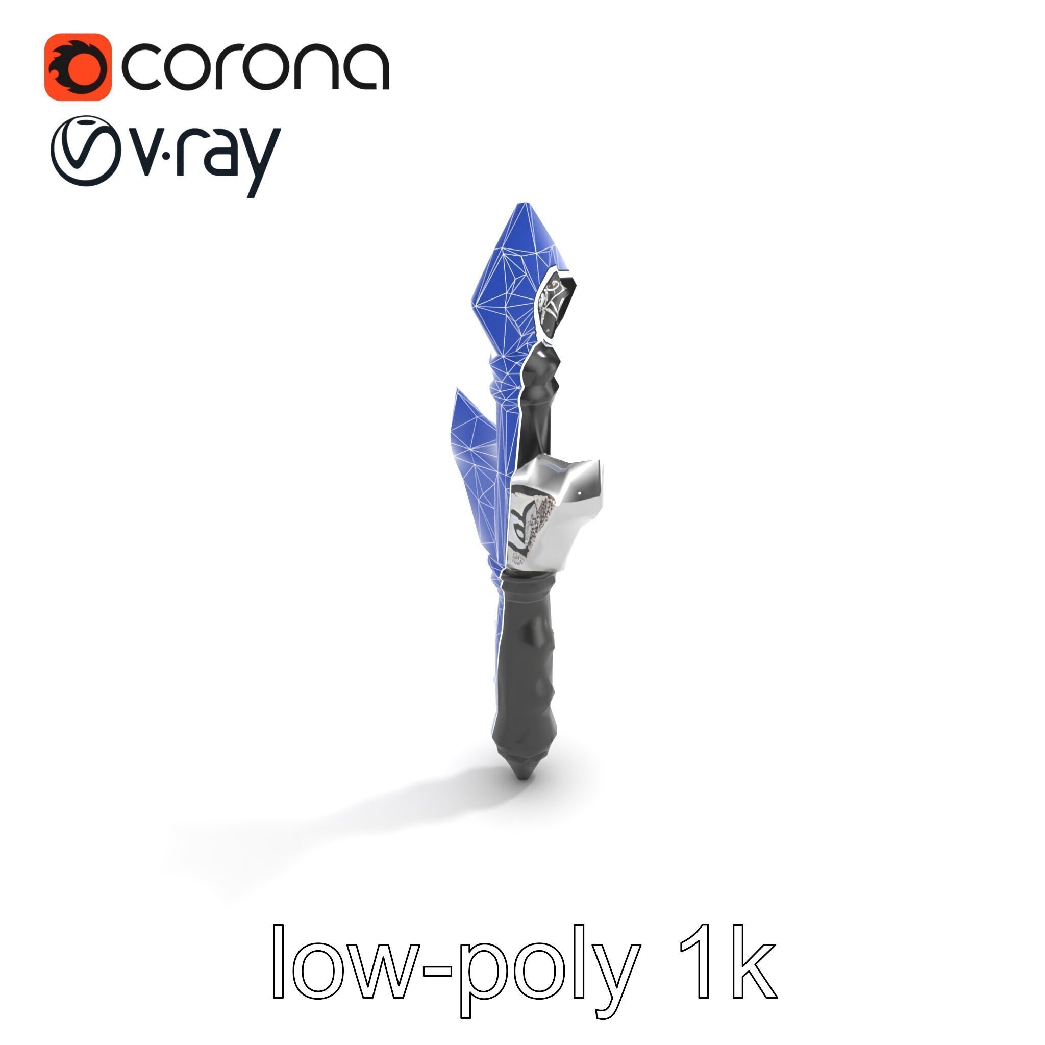 Celestial Obsidian Warlocks Wand model pack Low-poly 3D model_29