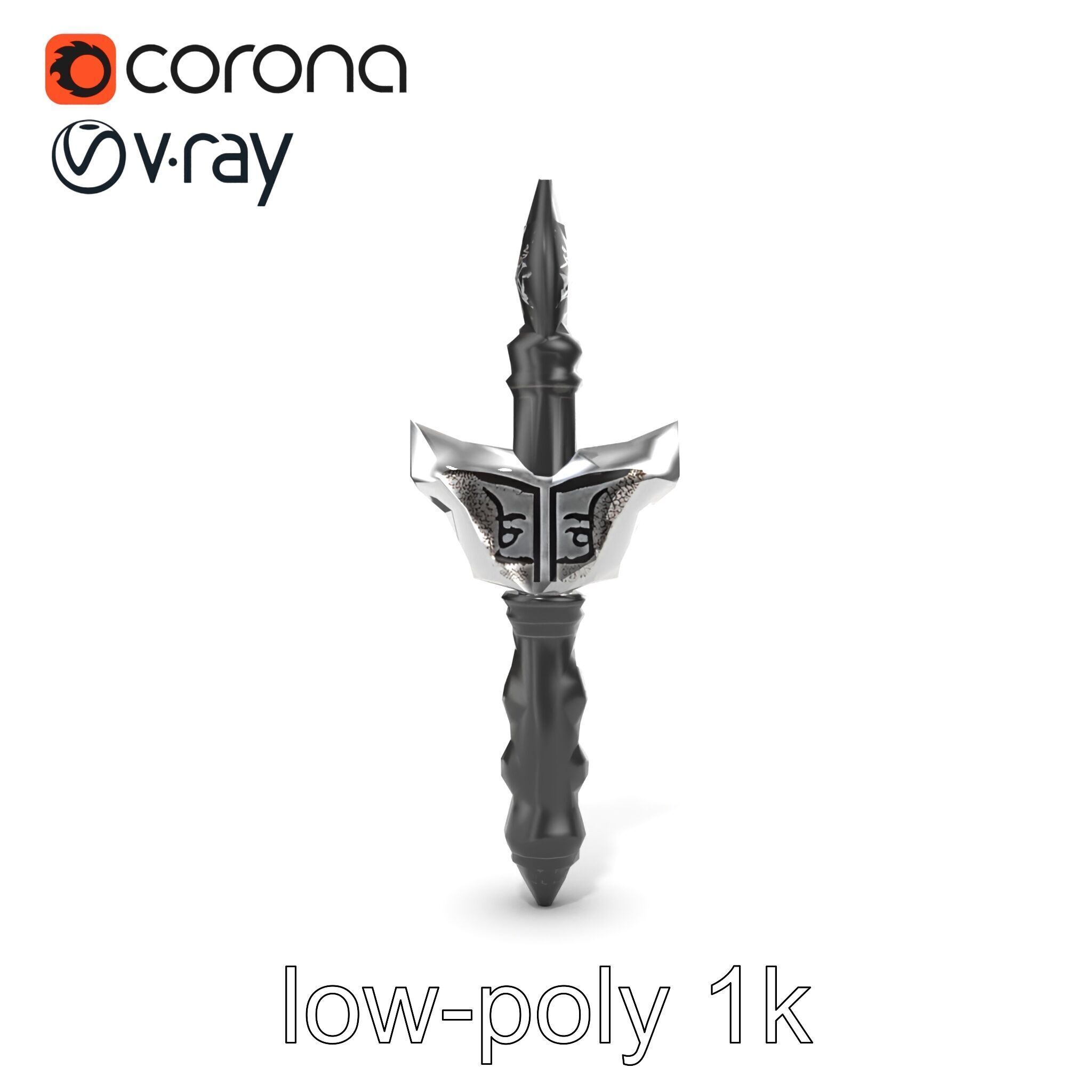 Celestial Obsidian Warlocks Wand model pack Low-poly 3D model_17