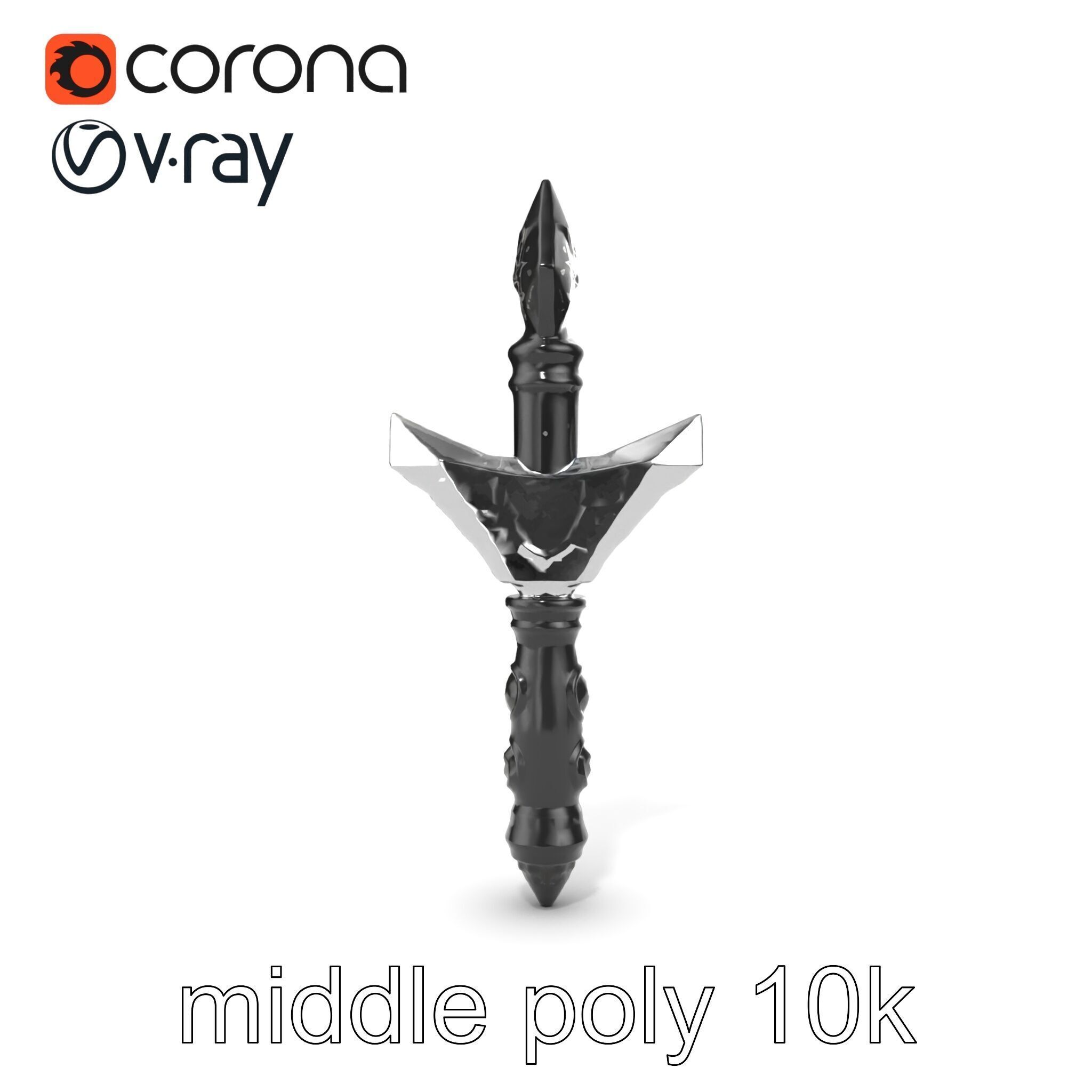 Celestial Obsidian Warlocks Wand model pack Low-poly 3D model_19