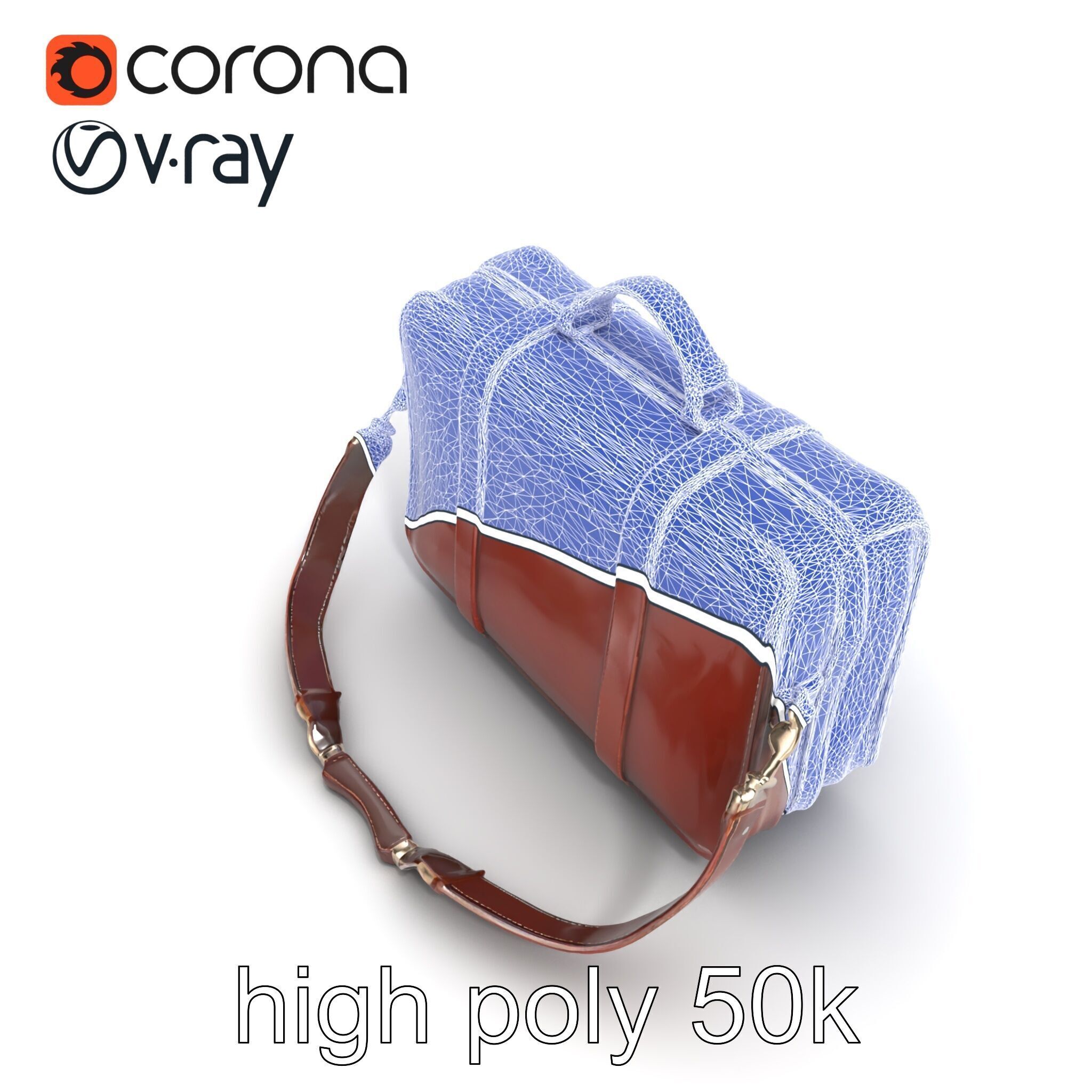 Elegant Leather Briefcase Vintage Charm model pack Low-poly 3D model_25