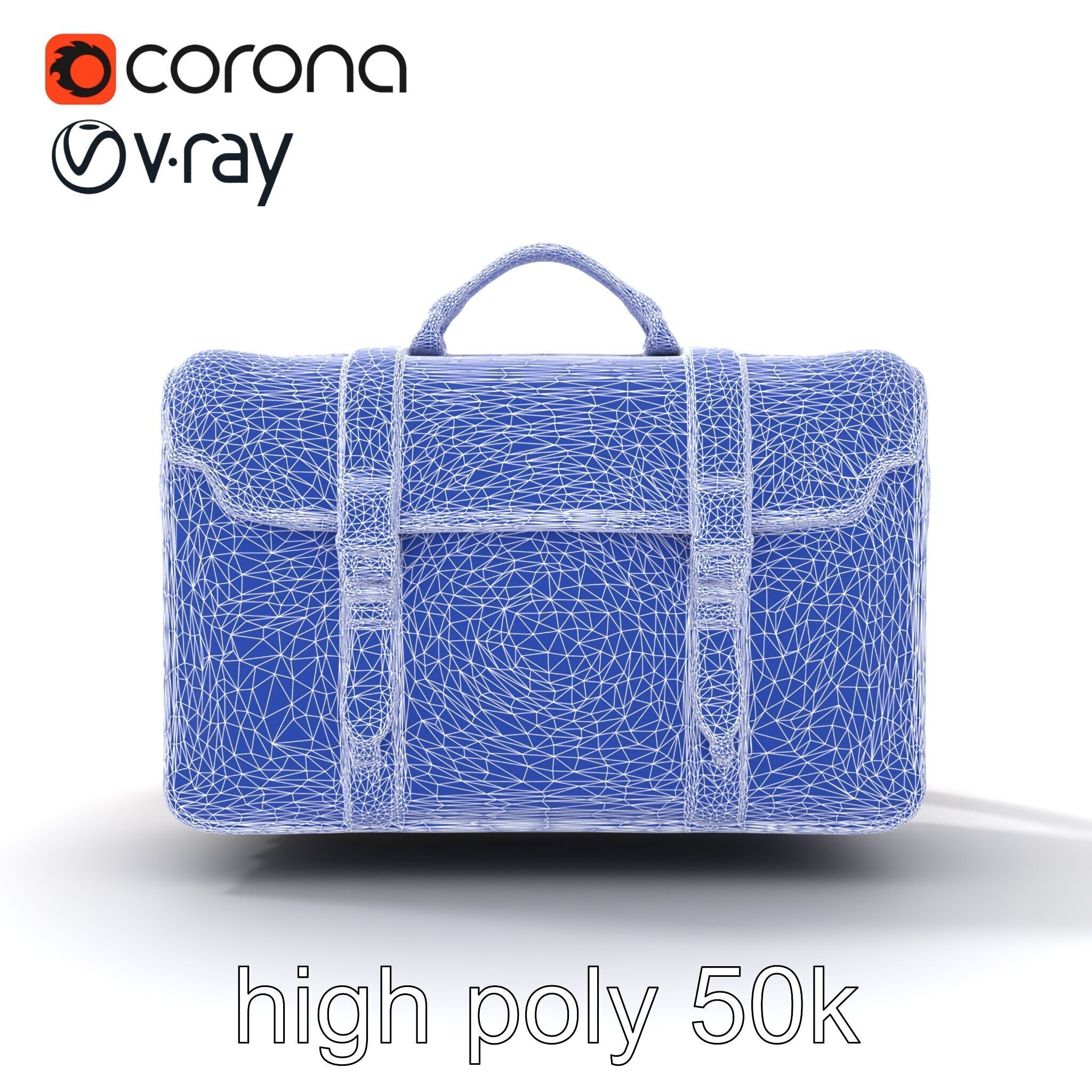 Elegant Leather Briefcase Vintage Charm model pack Low-poly 3D model_18