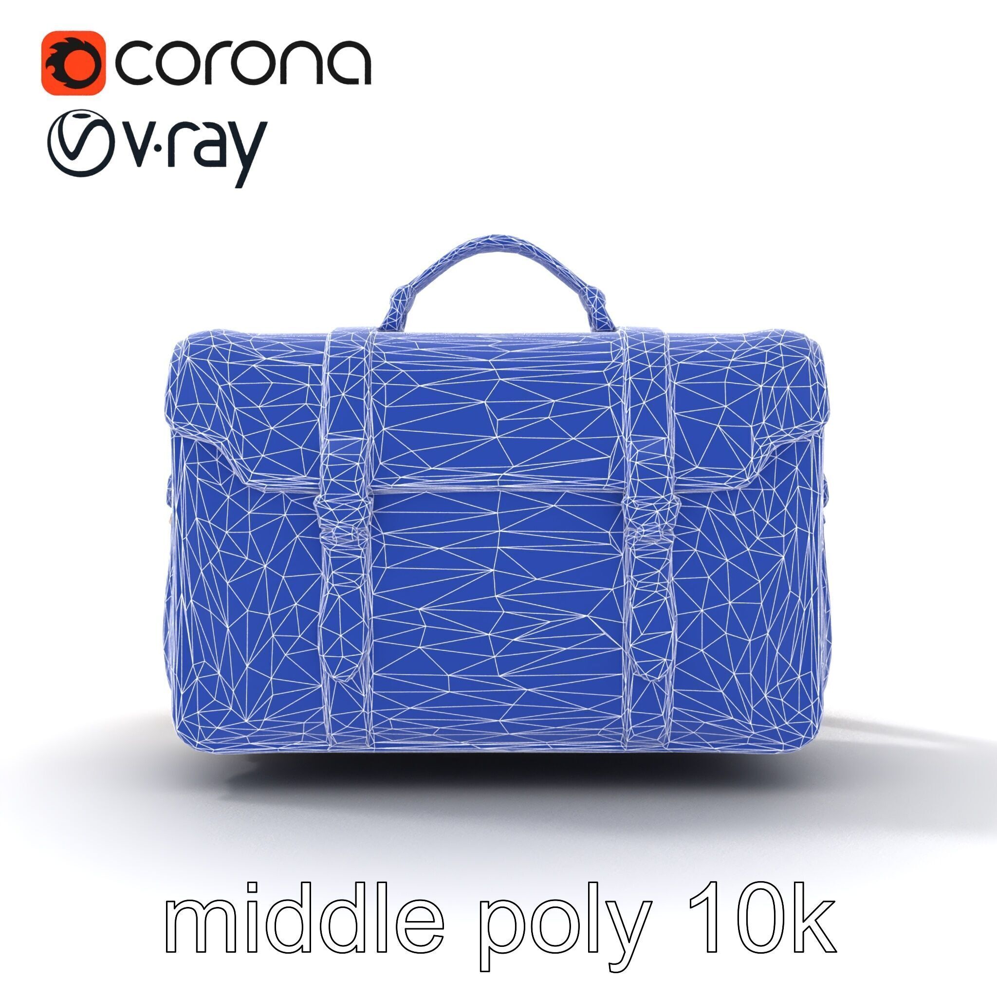 Elegant Leather Briefcase Vintage Charm model pack Low-poly 3D model_28