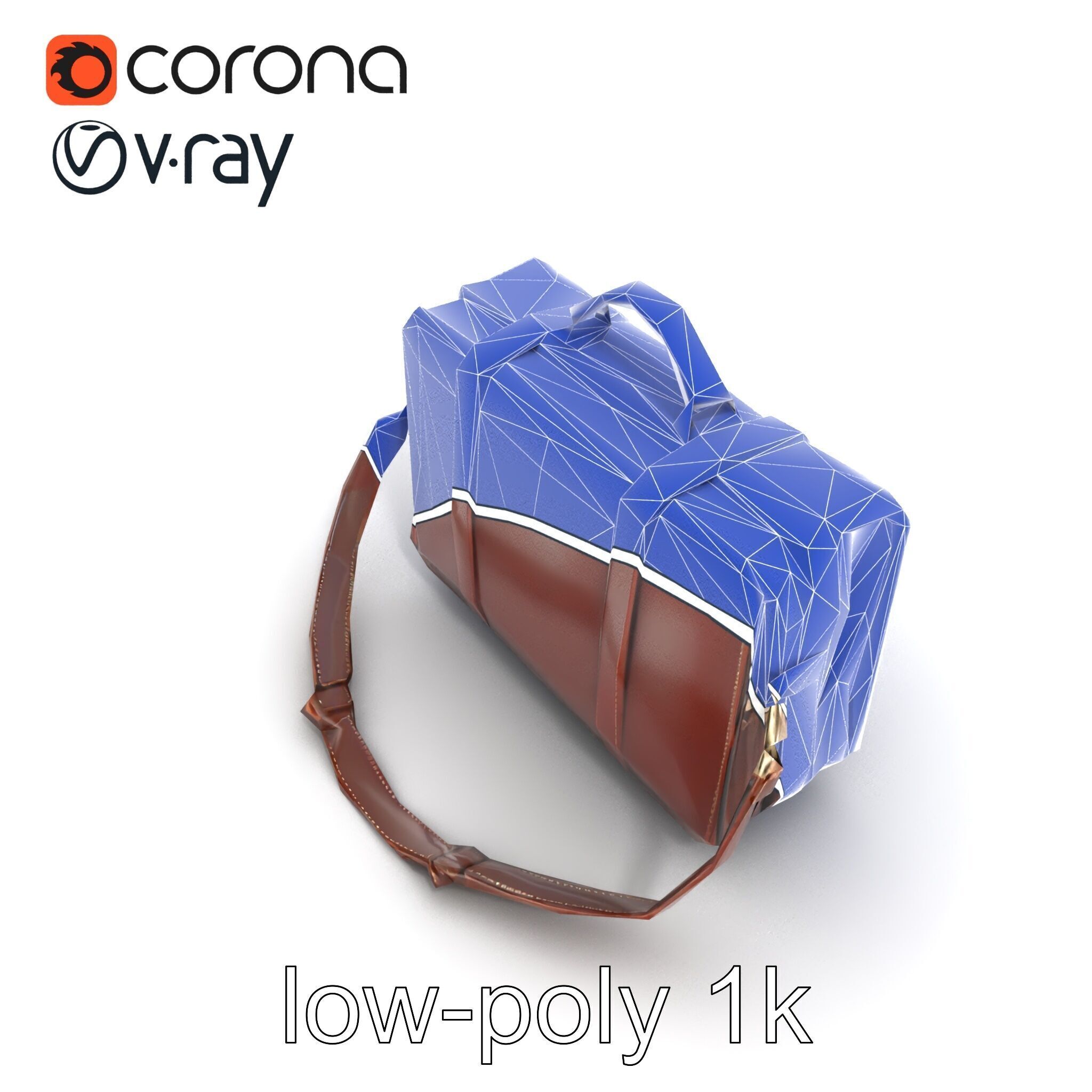 Elegant Leather Briefcase Vintage Charm model pack Low-poly 3D model_29