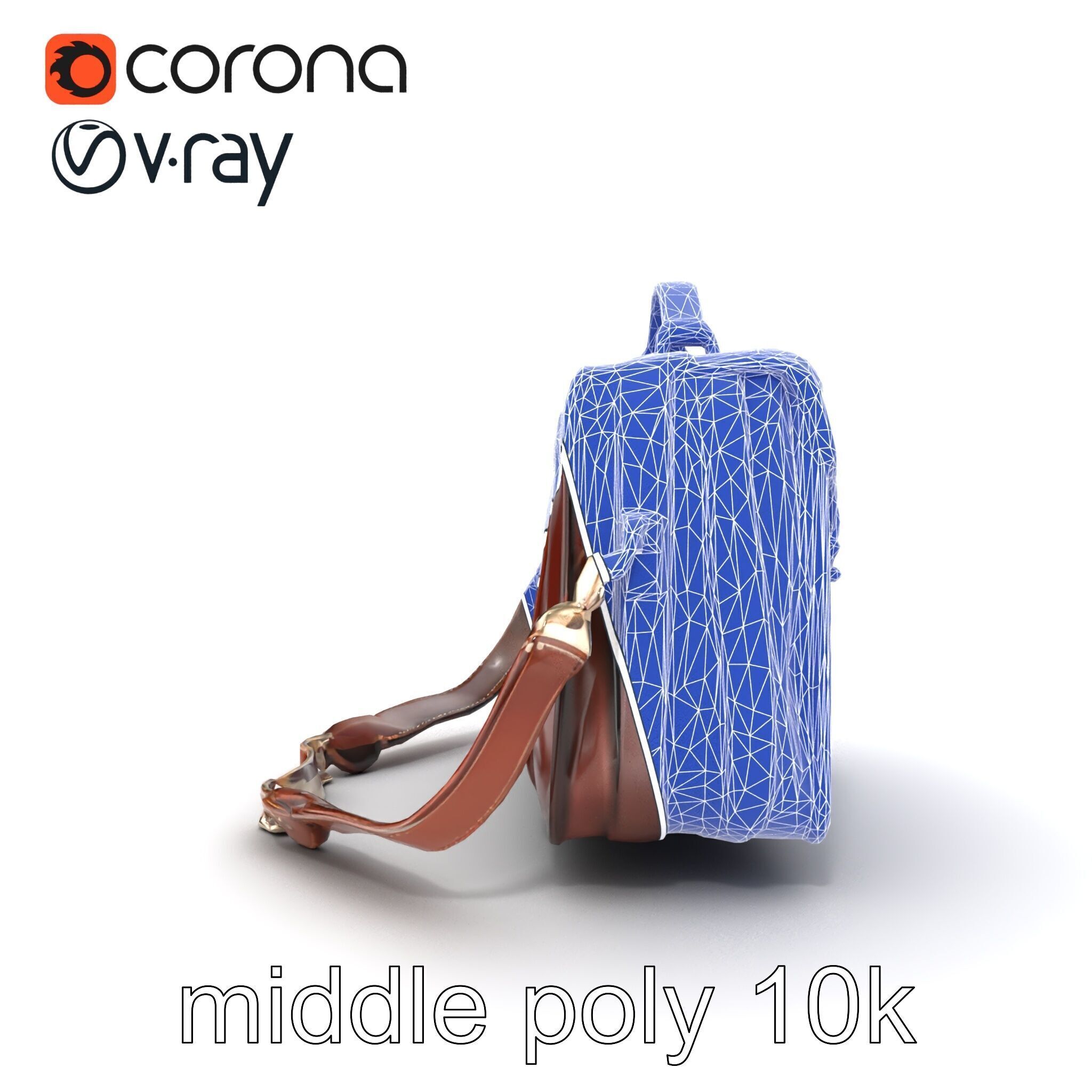 Elegant Leather Briefcase Vintage Charm model pack Low-poly 3D model_21