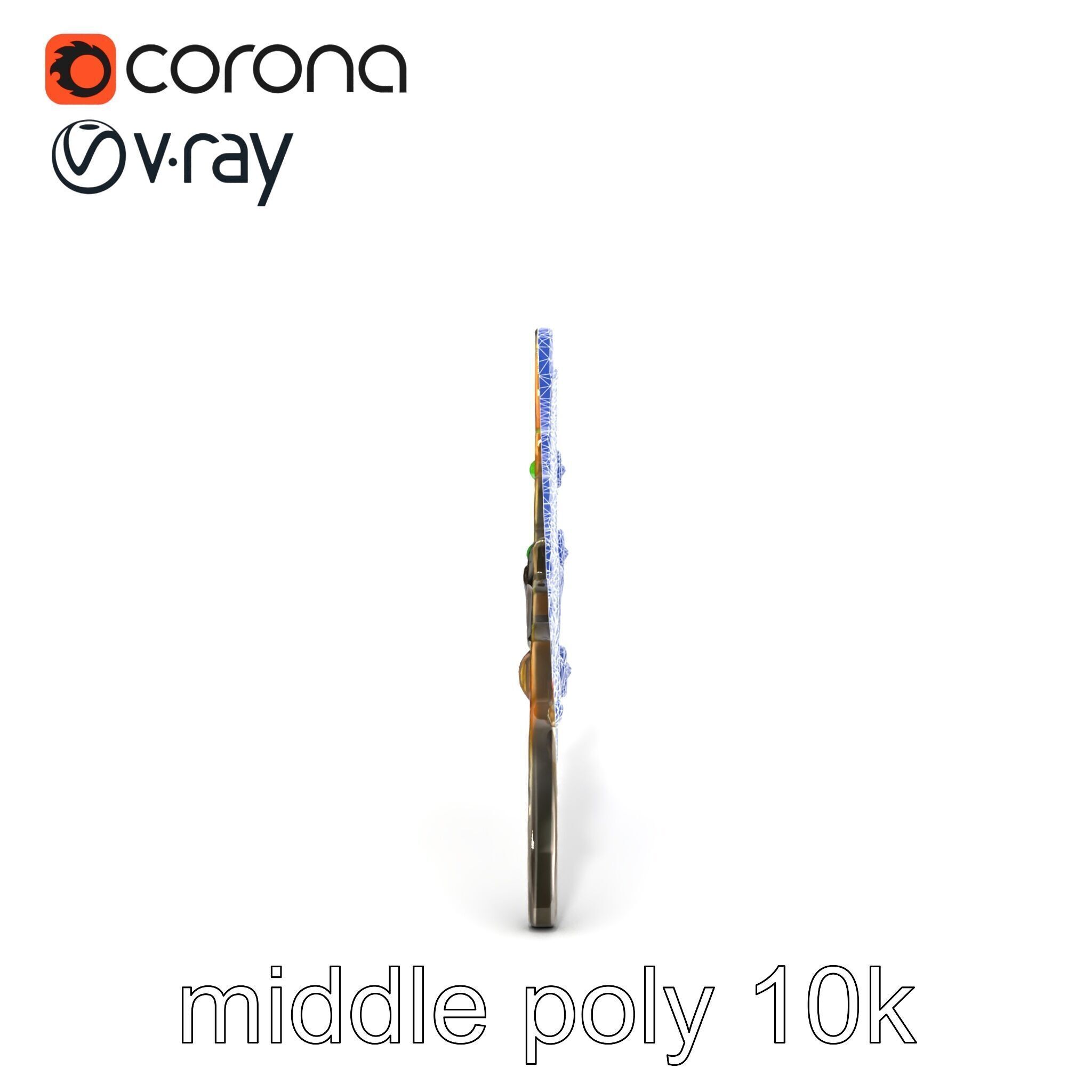 Magical Bow with Glowing Runes model pack Low-poly 3D model_30