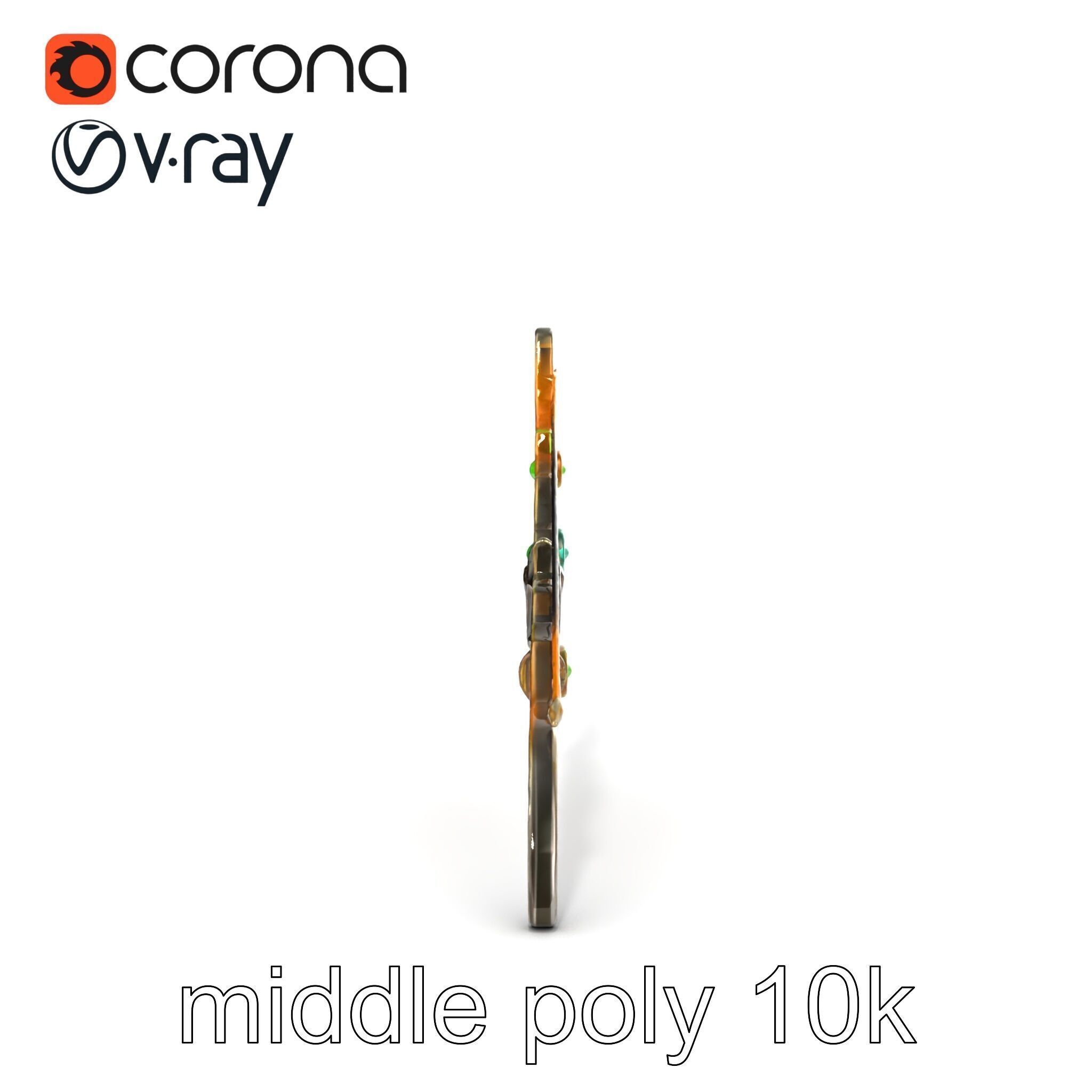 Magical Bow with Glowing Runes model pack Low-poly 3D model_13