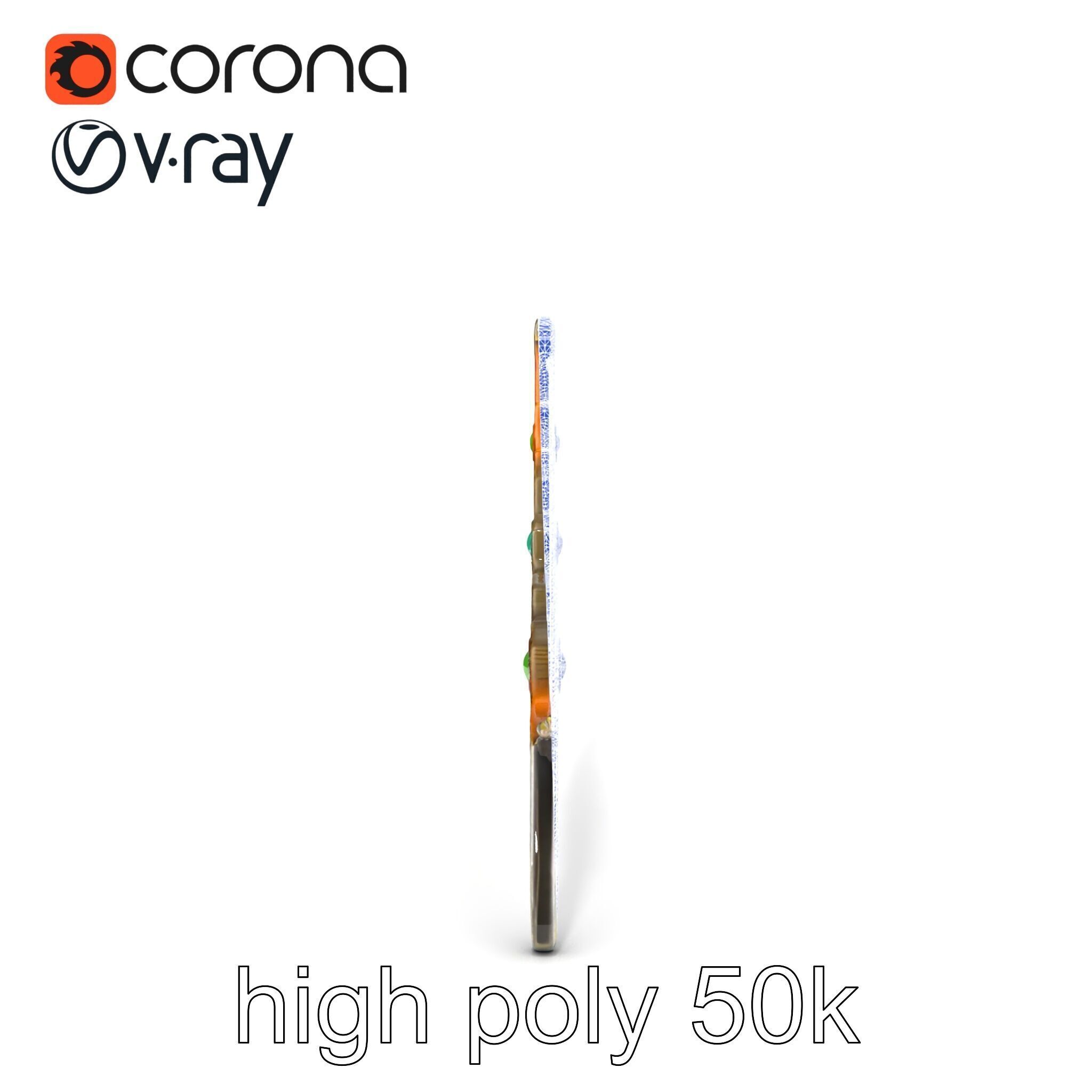 Magical Bow with Glowing Runes model pack Low-poly 3D model_23