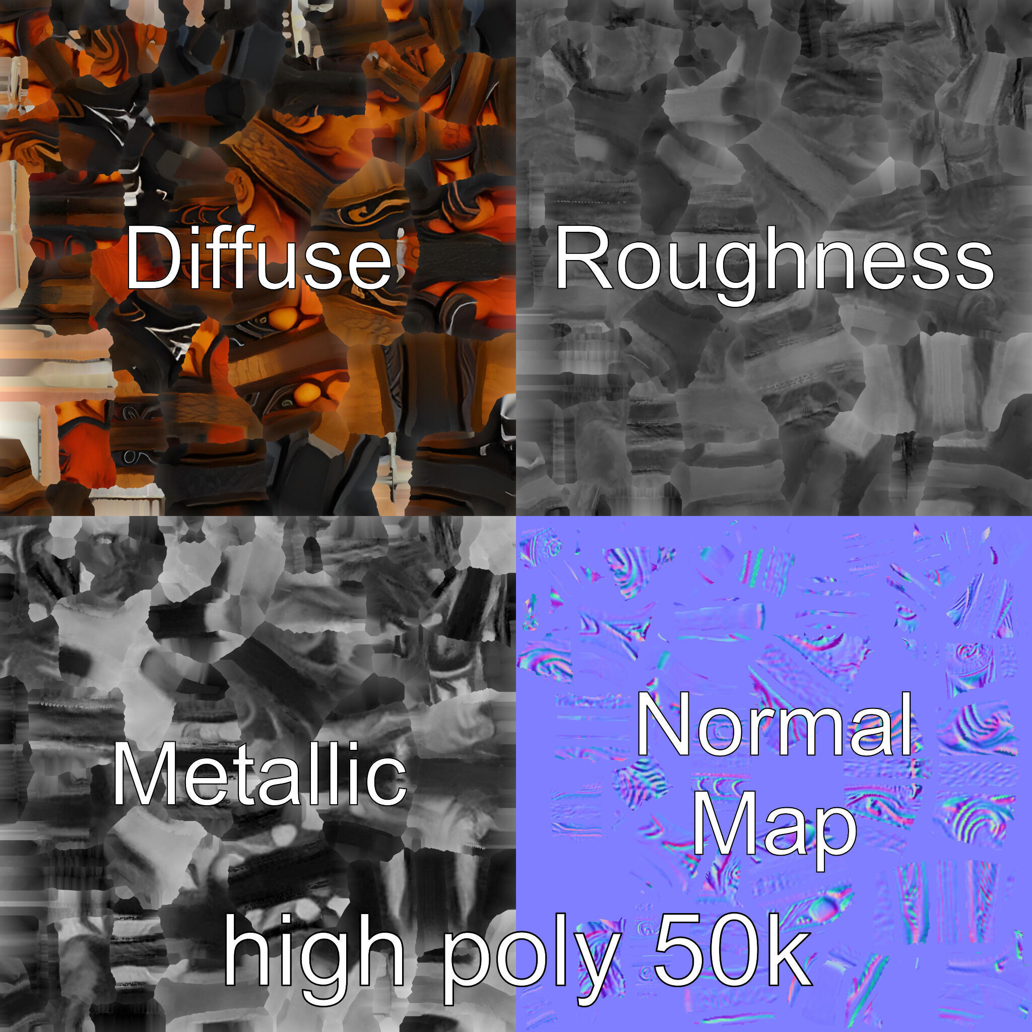 Mystical Arcane Bow with Illuminating Runes model pack Low-poly 3D model_3