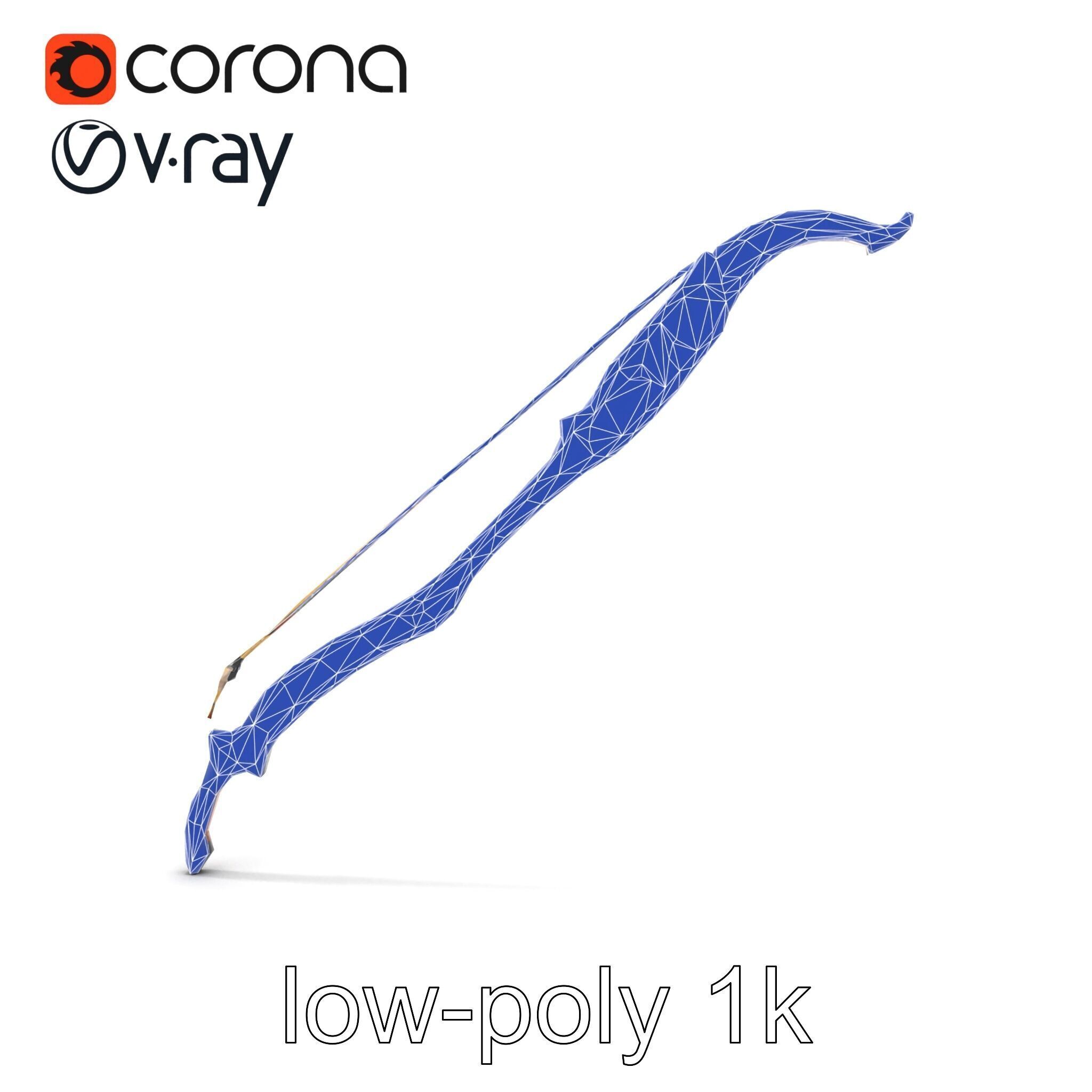 Mystical Arcane Bow with Illuminating Runes model pack Low-poly 3D model_31