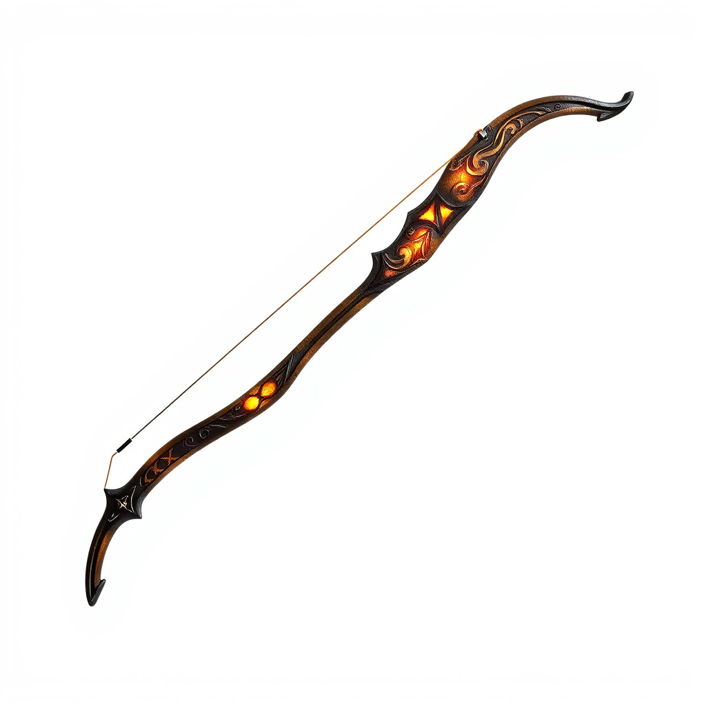 Mystical Arcane Bow with Illuminating Runes model pack Low-poly 3D model_4