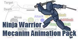 Ninja Warrior Mecanim Animation Pack Low-poly 3D model_0