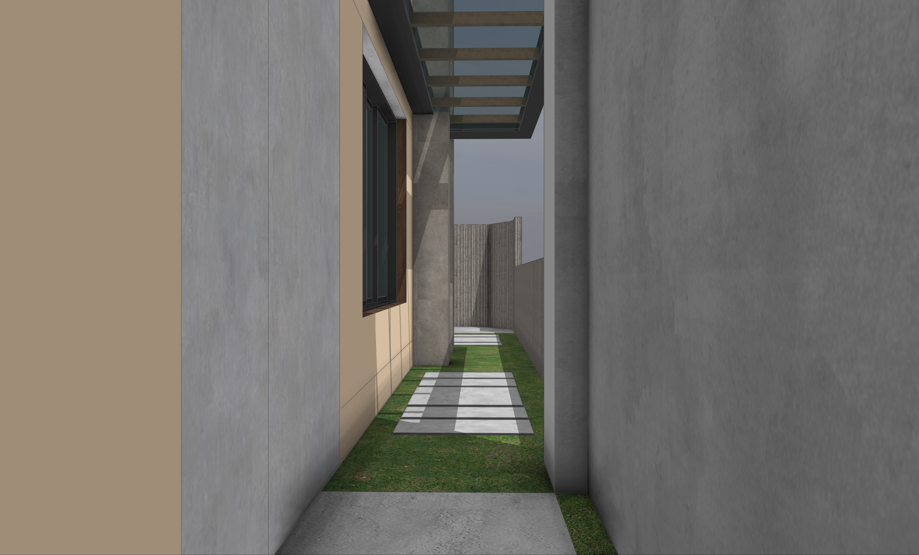 Modern two storey house 3D model_10