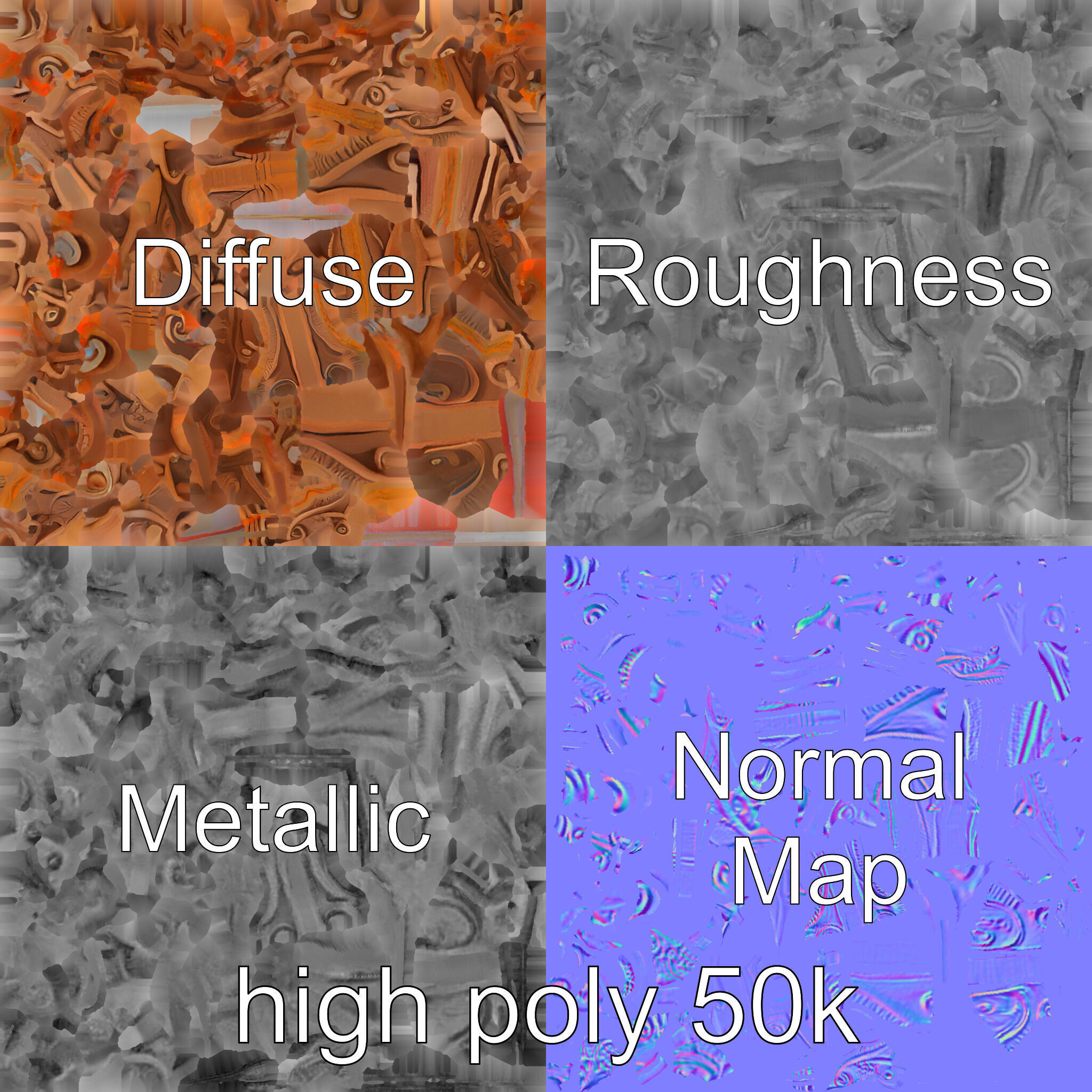 Enchanted Archery Mystic Bow model pack Low-poly 3D model_3