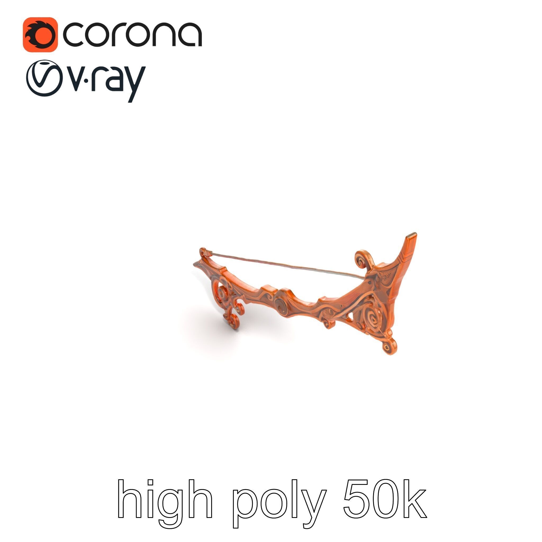 Enchanted Archery Mystic Bow model pack Low-poly 3D model_29