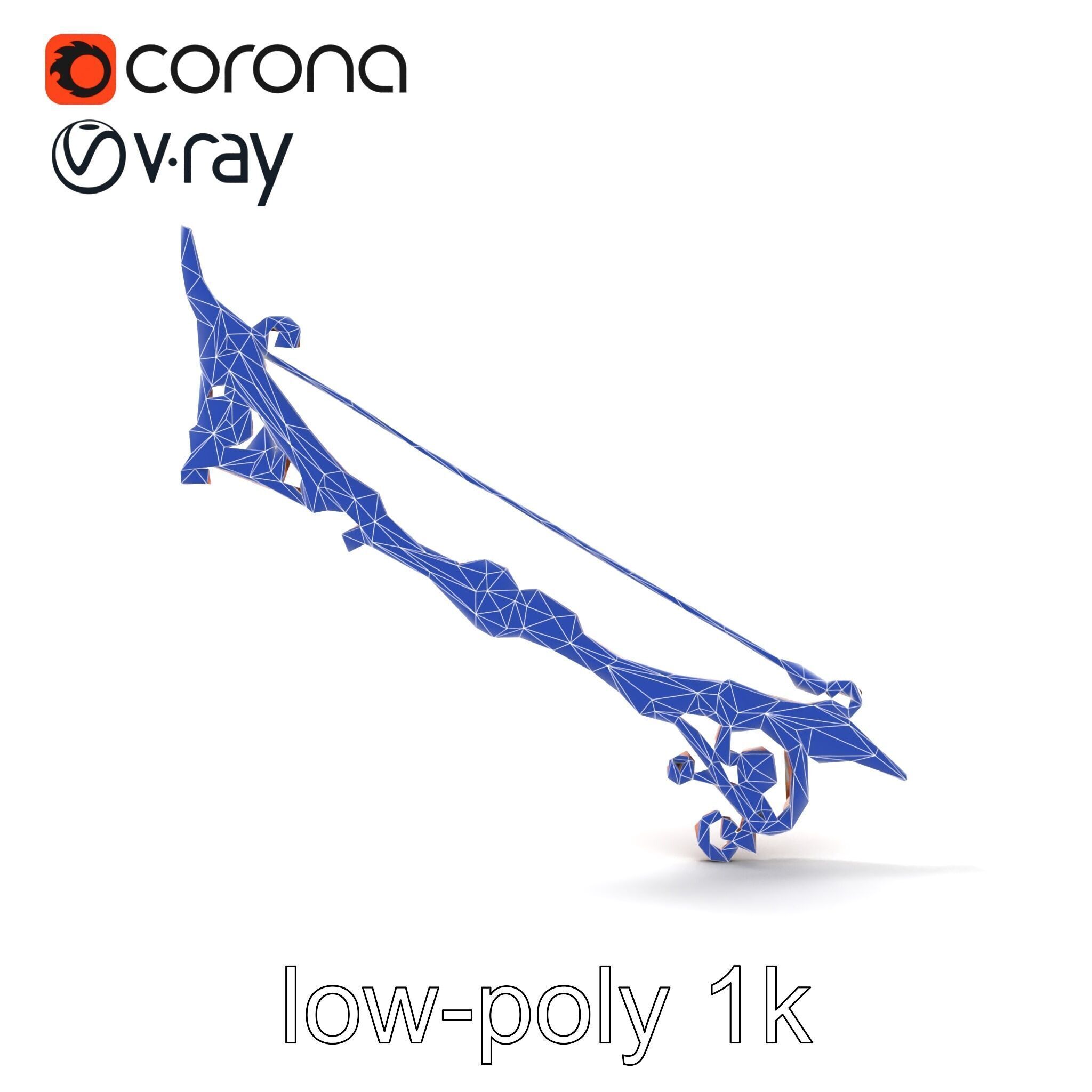 Enchanted Archery Mystic Bow model pack Low-poly 3D model_20