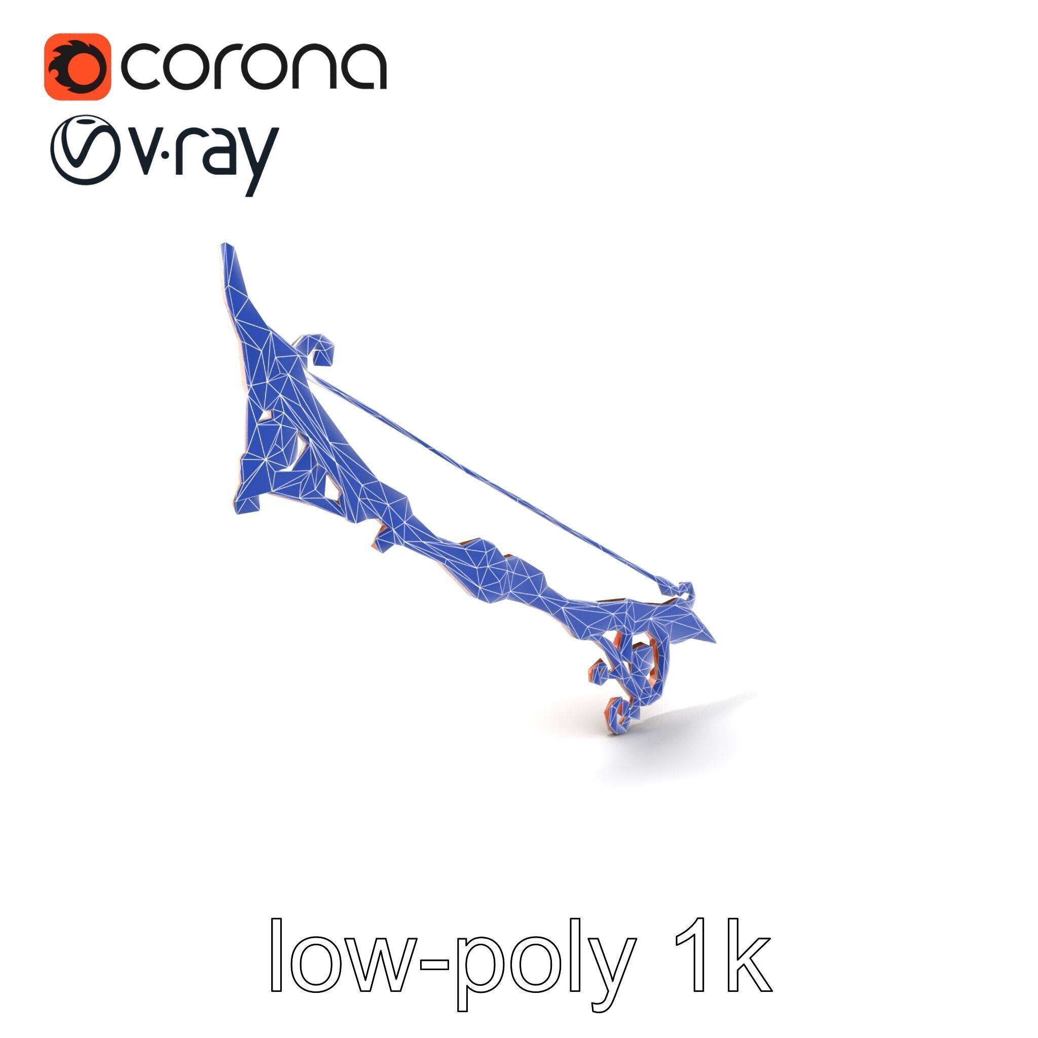 Enchanted Archery Mystic Bow model pack Low-poly 3D model_7