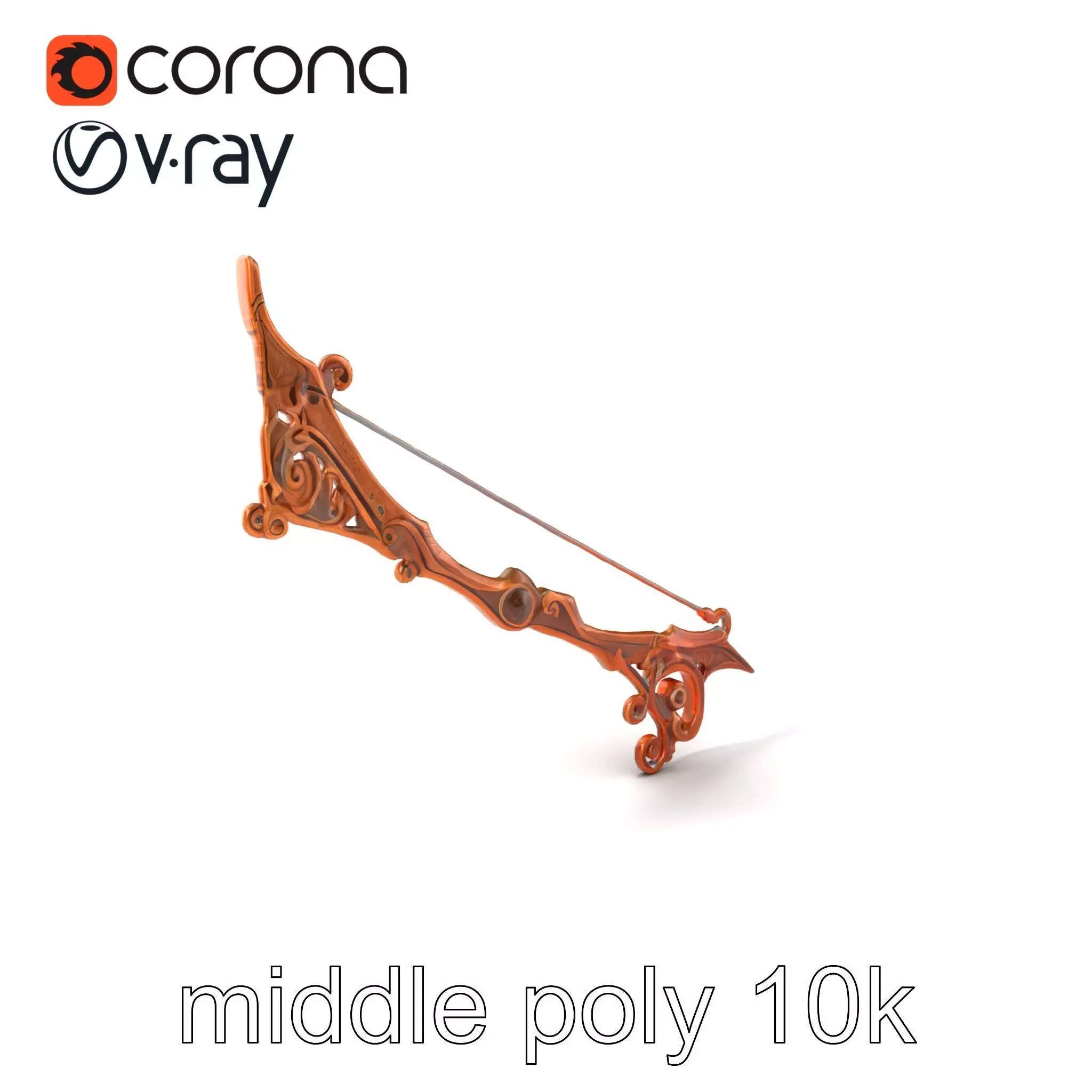 Enchanted Archery Mystic Bow model pack Low-poly 3D model_0