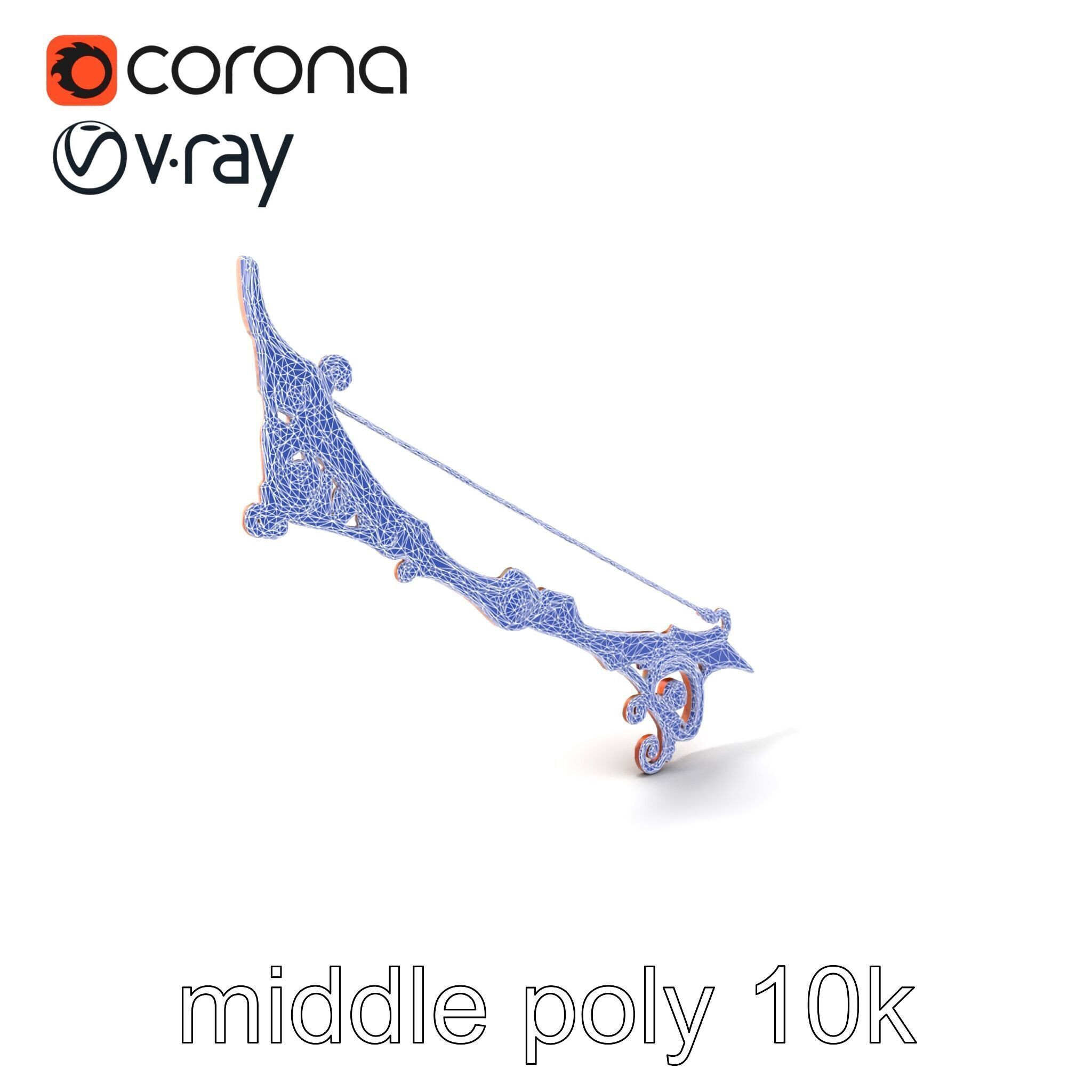 Enchanted Archery Mystic Bow model pack Low-poly 3D model_6