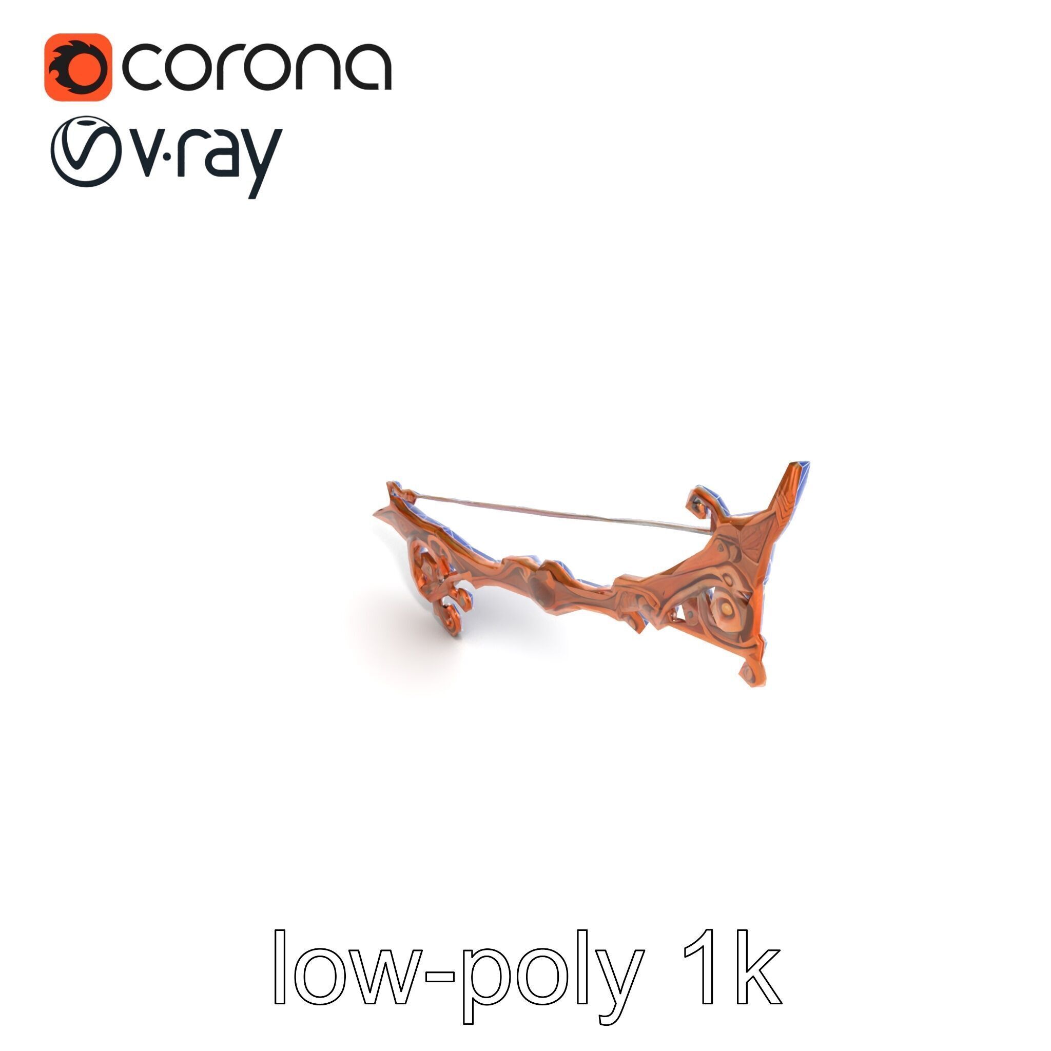 Enchanted Archery Mystic Bow model pack Low-poly 3D model_13