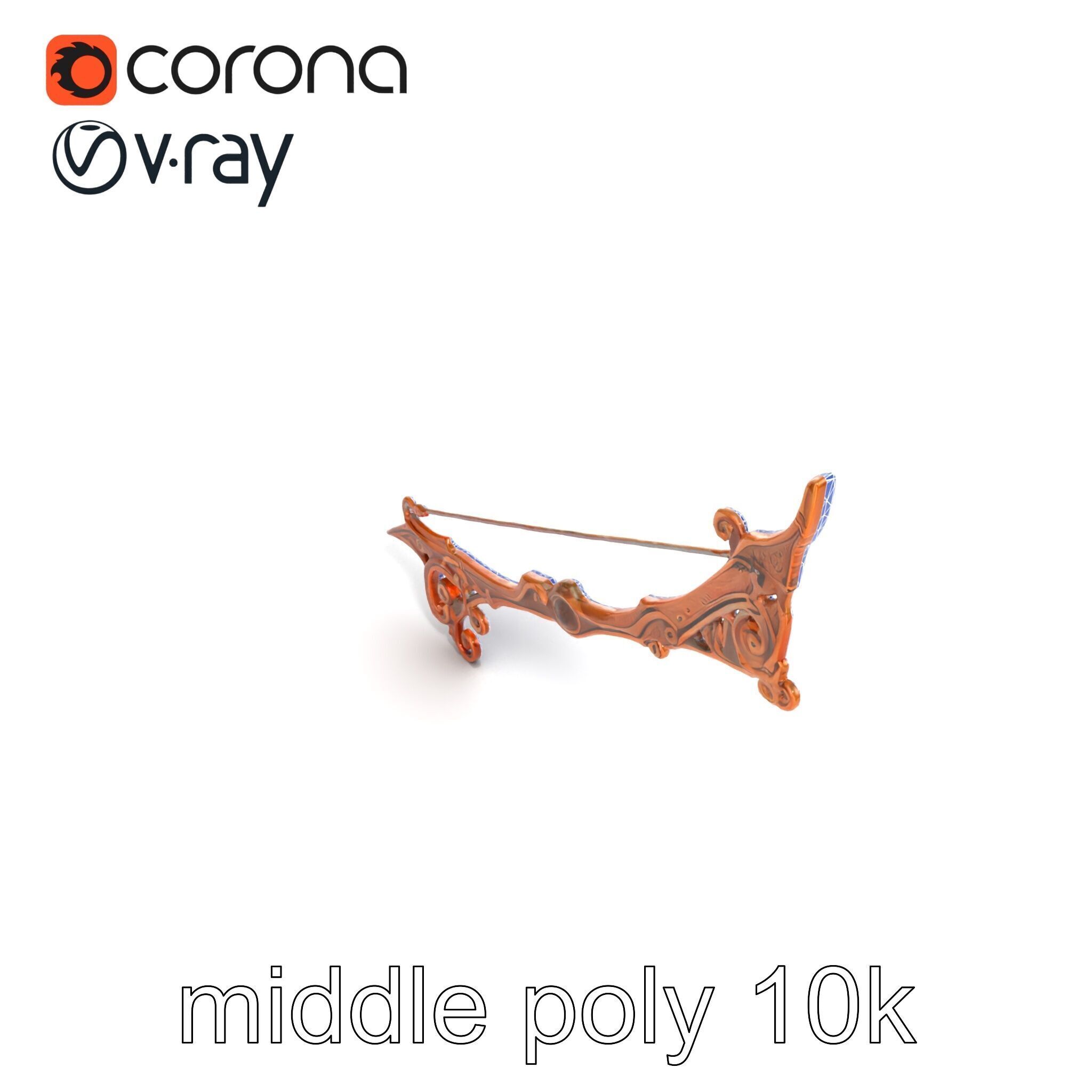 Enchanted Archery Mystic Bow model pack Low-poly 3D model_28