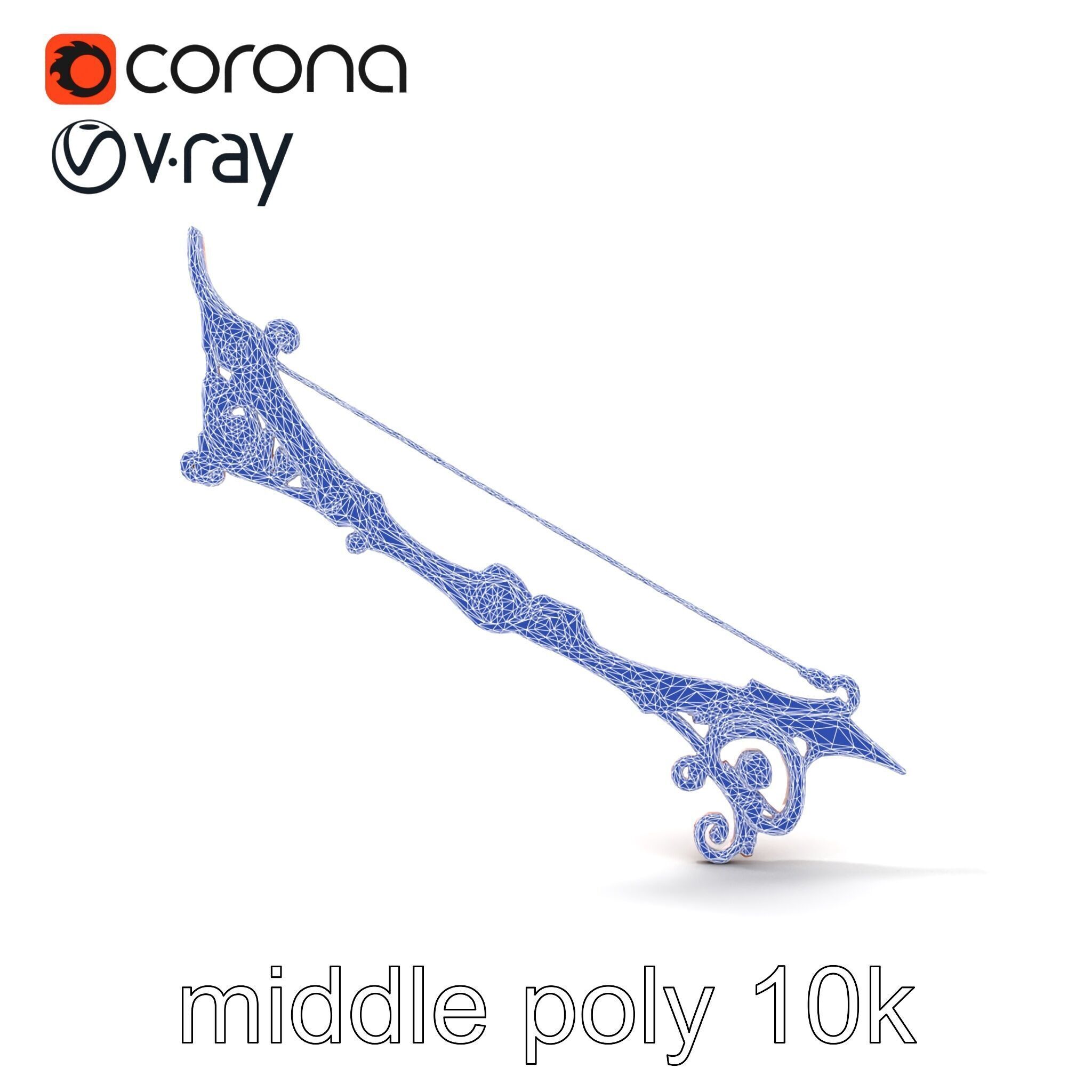 Enchanted Archery Mystic Bow model pack Low-poly 3D model_26