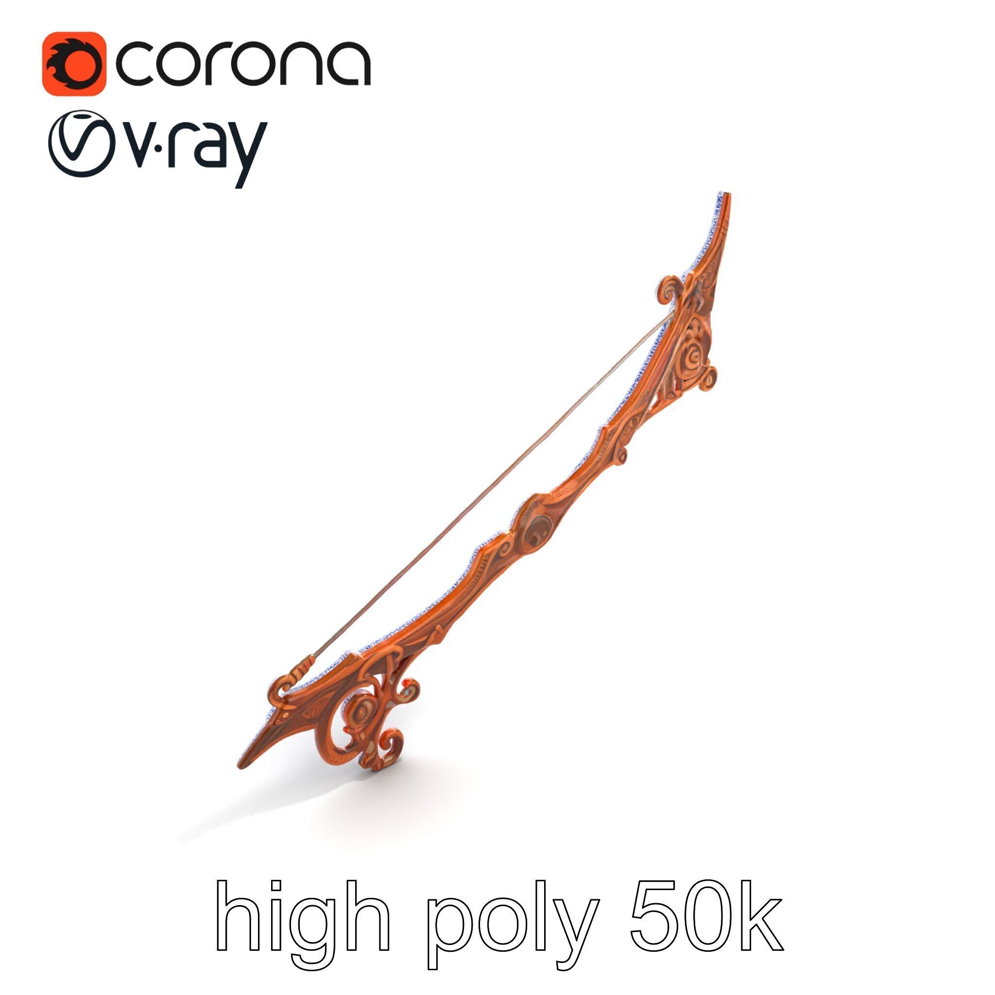 Enchanted Archery Mystic Bow model pack Low-poly 3D model_27