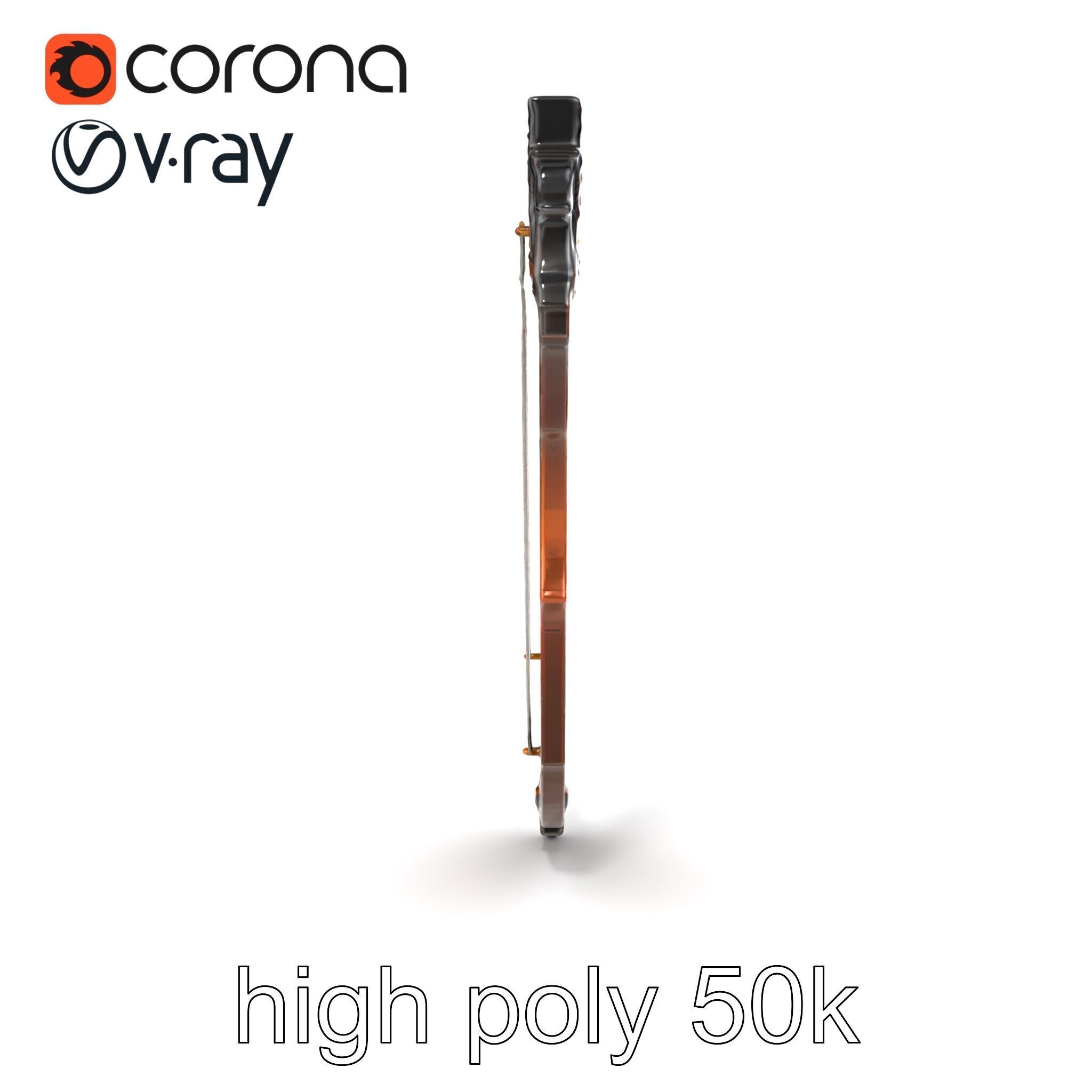 Mythical Enchanted Bow Radiant Runes model pack Low-poly 3D model_20