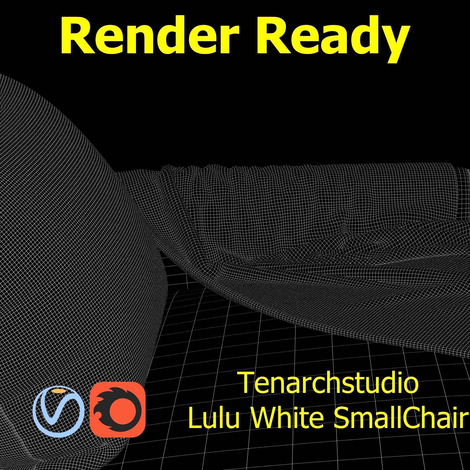 Tenarchstudio Lulu White small chair Render ready  3D model_38