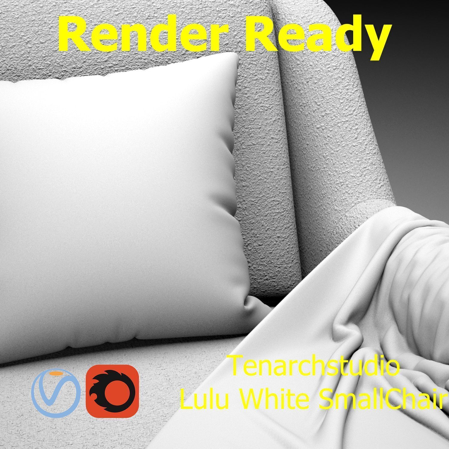 Tenarchstudio Lulu White small chair Render ready  3D model_44
