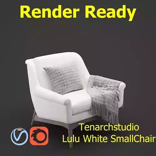 Tenarchstudio Lulu White small chair Render ready  3D model