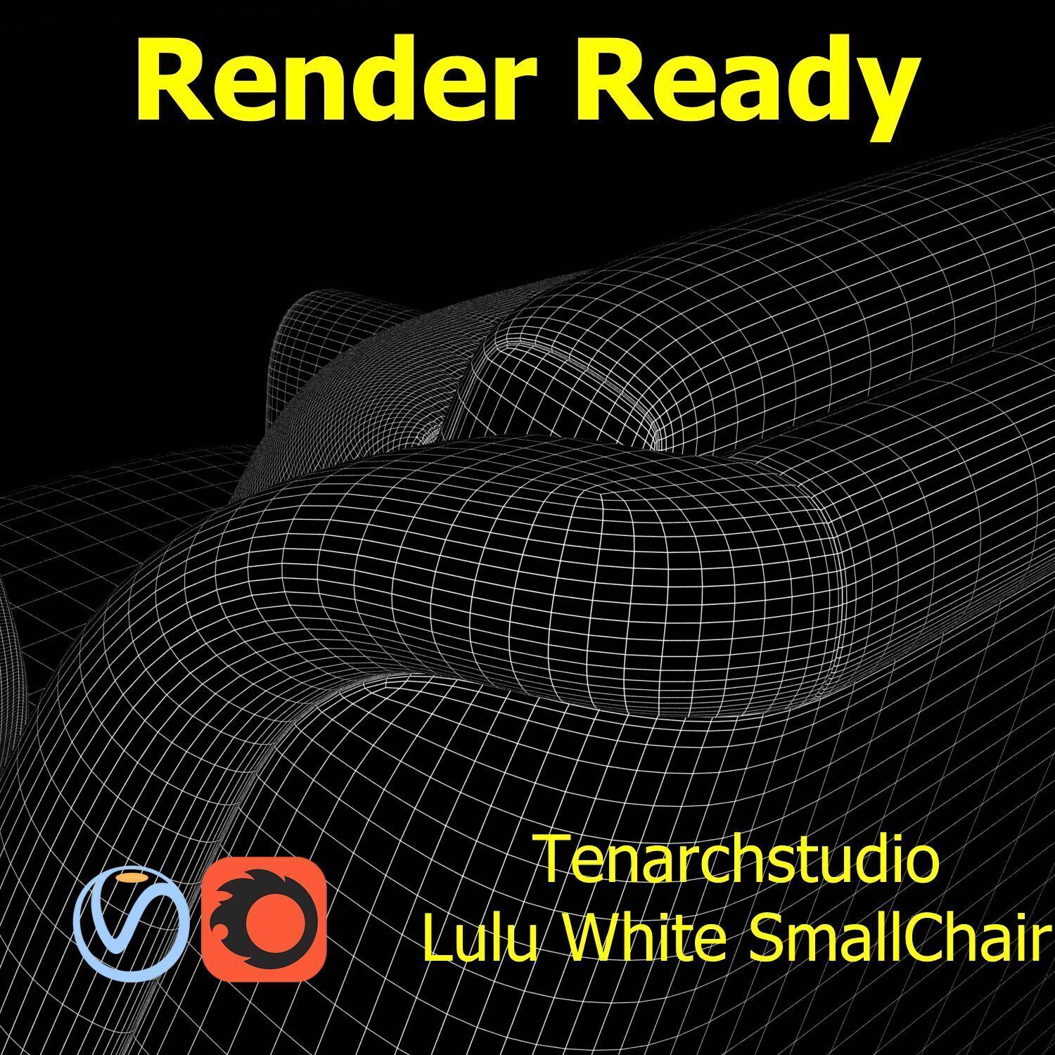Tenarchstudio Lulu White small chair Render ready  3D model_36