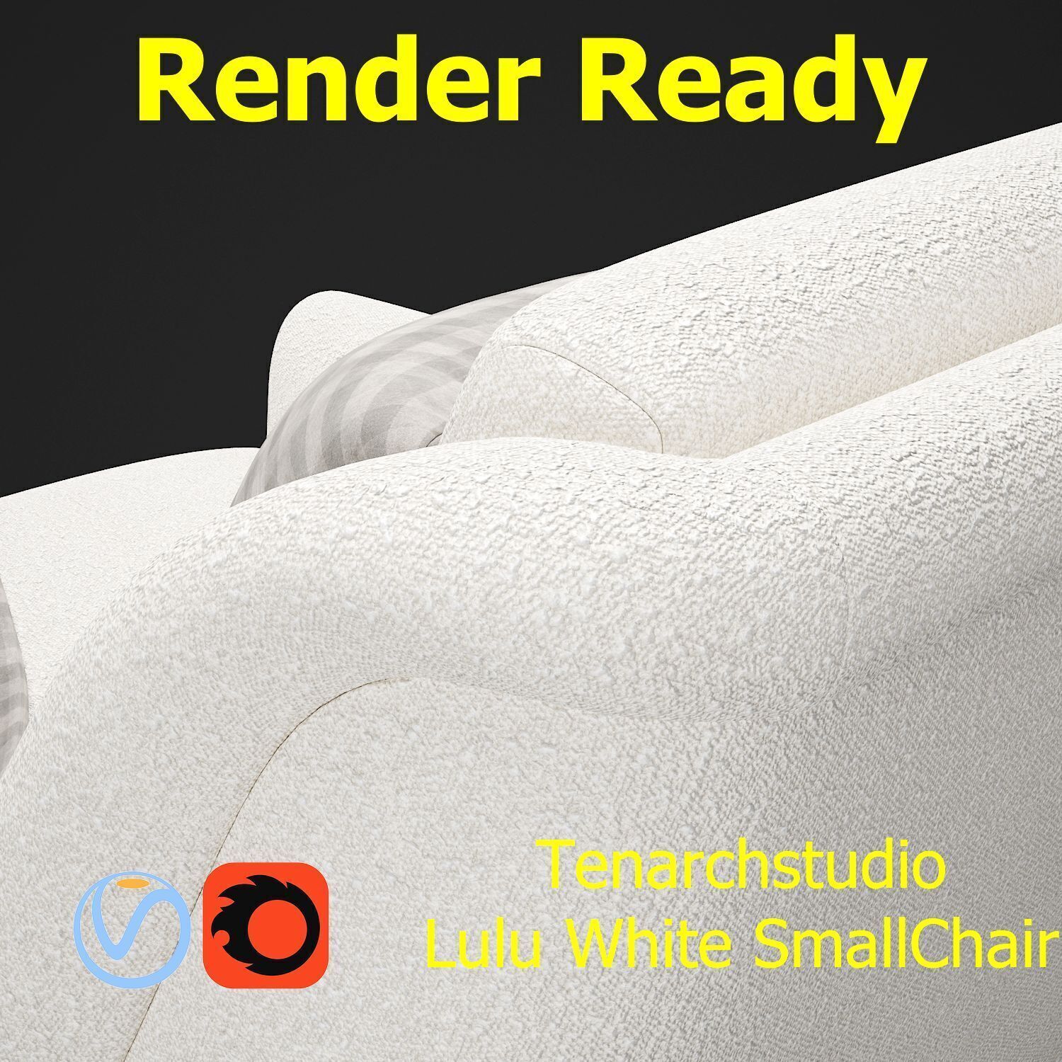 Tenarchstudio Lulu White small chair Render ready  3D model_31