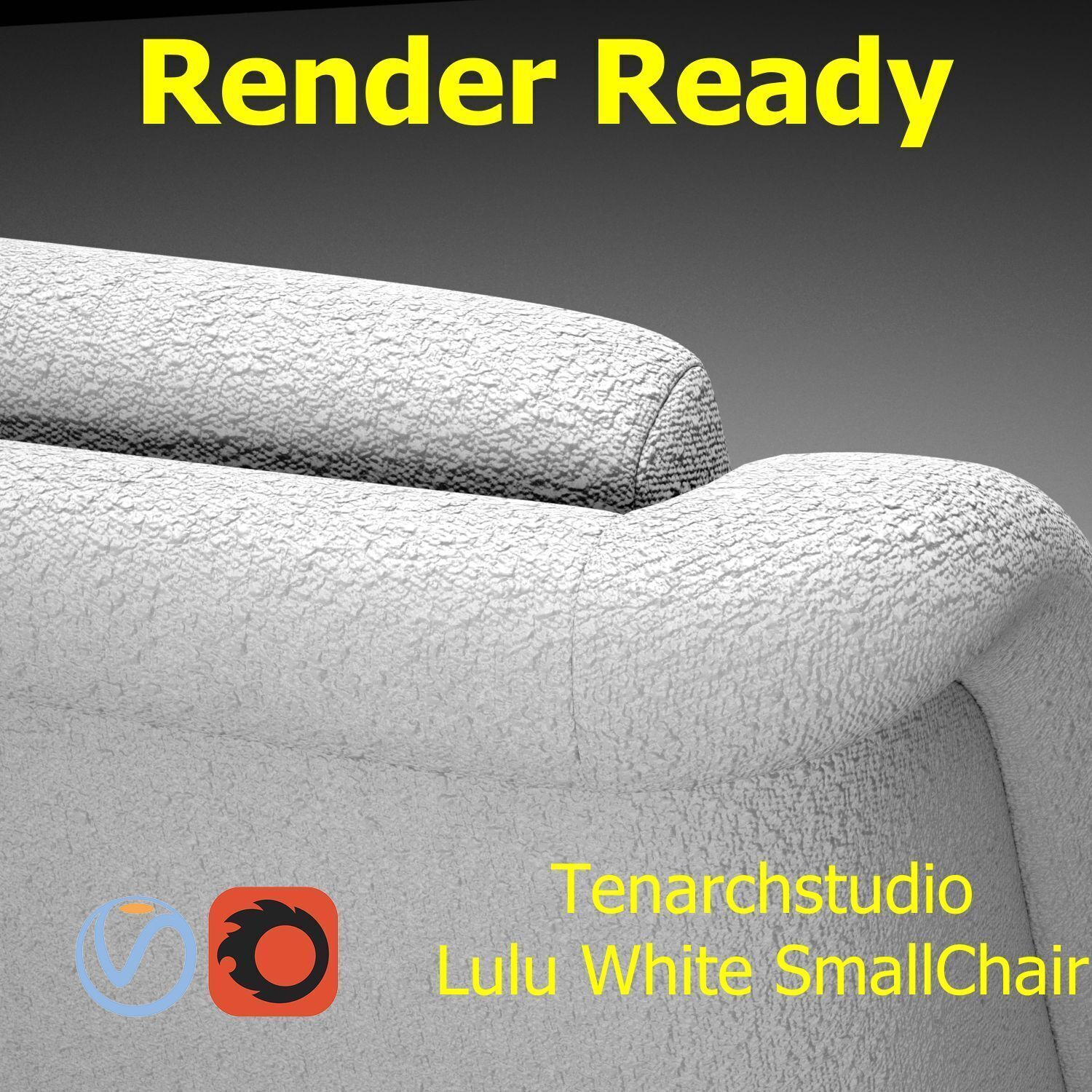 Tenarchstudio Lulu White small chair Render ready  3D model_42