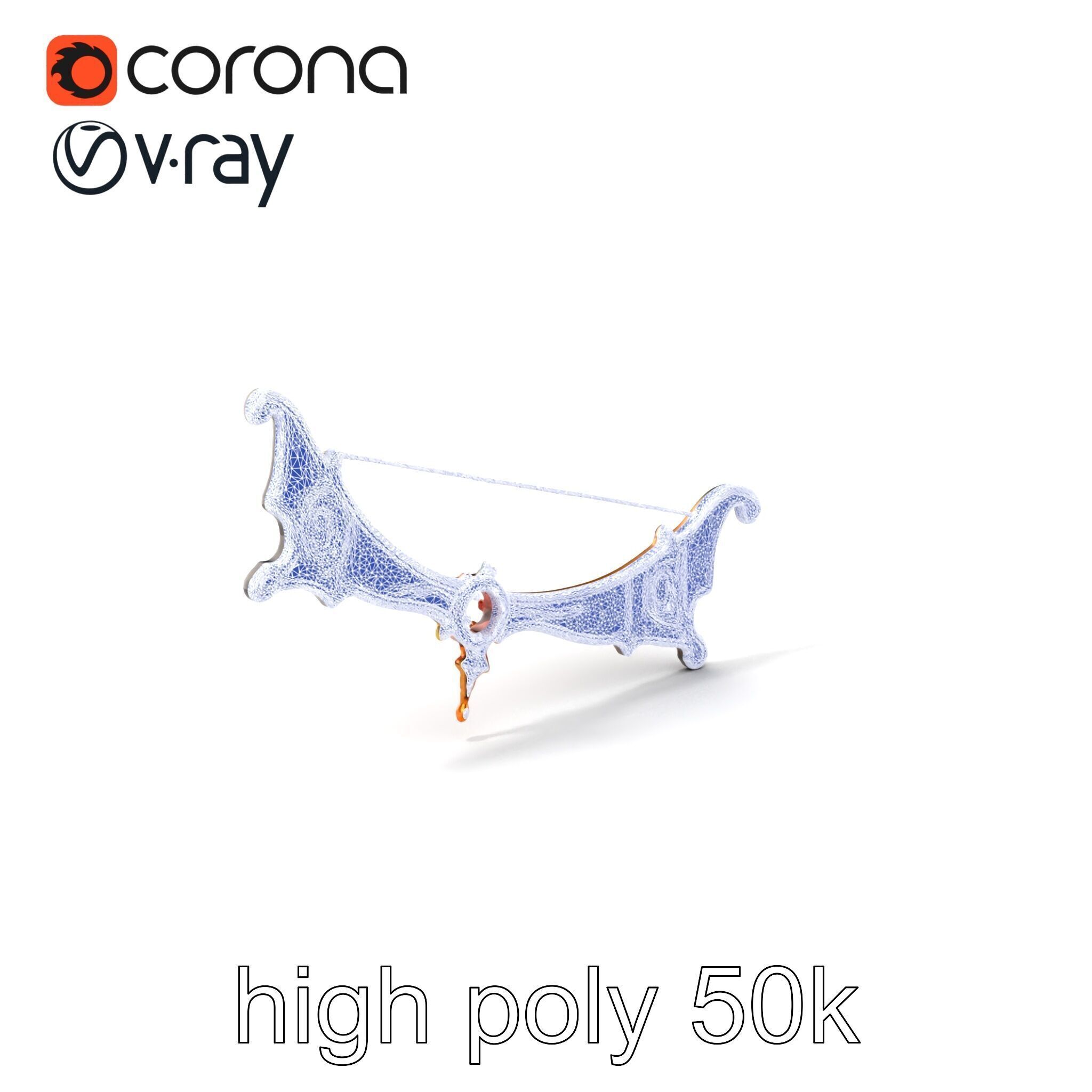 Mystical Enchanted Bow with Glowing Runes model pack Low-poly 3D model_10