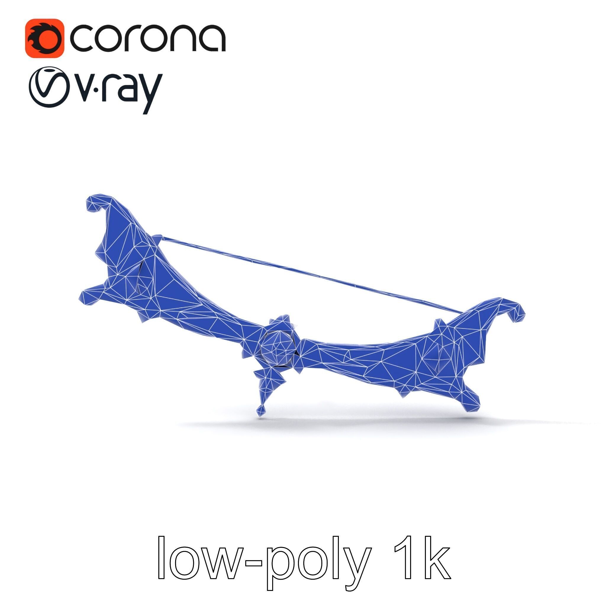 Mystical Enchanted Bow with Glowing Runes model pack Low-poly 3D model_19